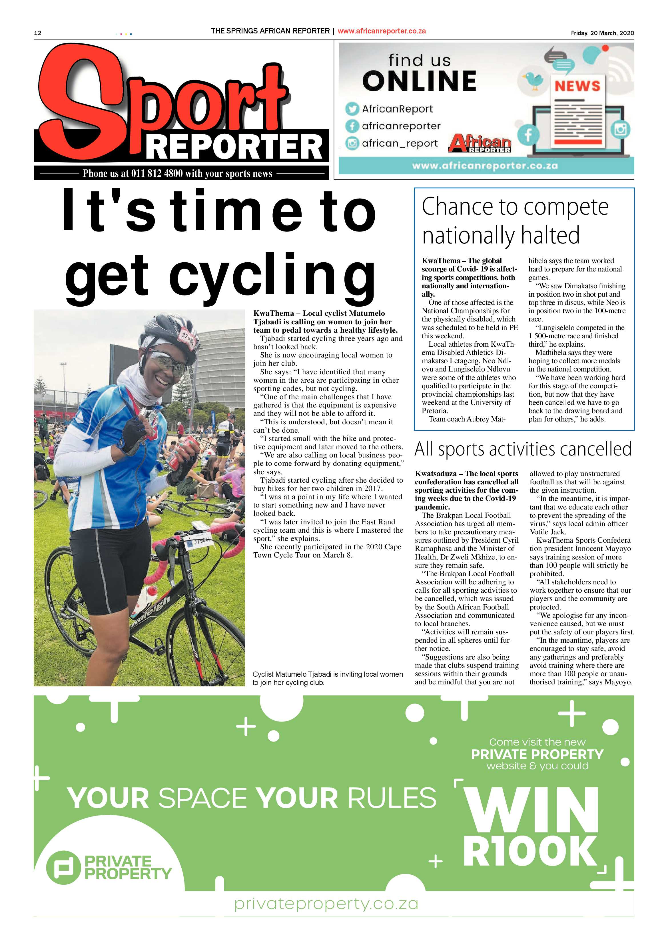 African Reporter 20 March 2020 page 12