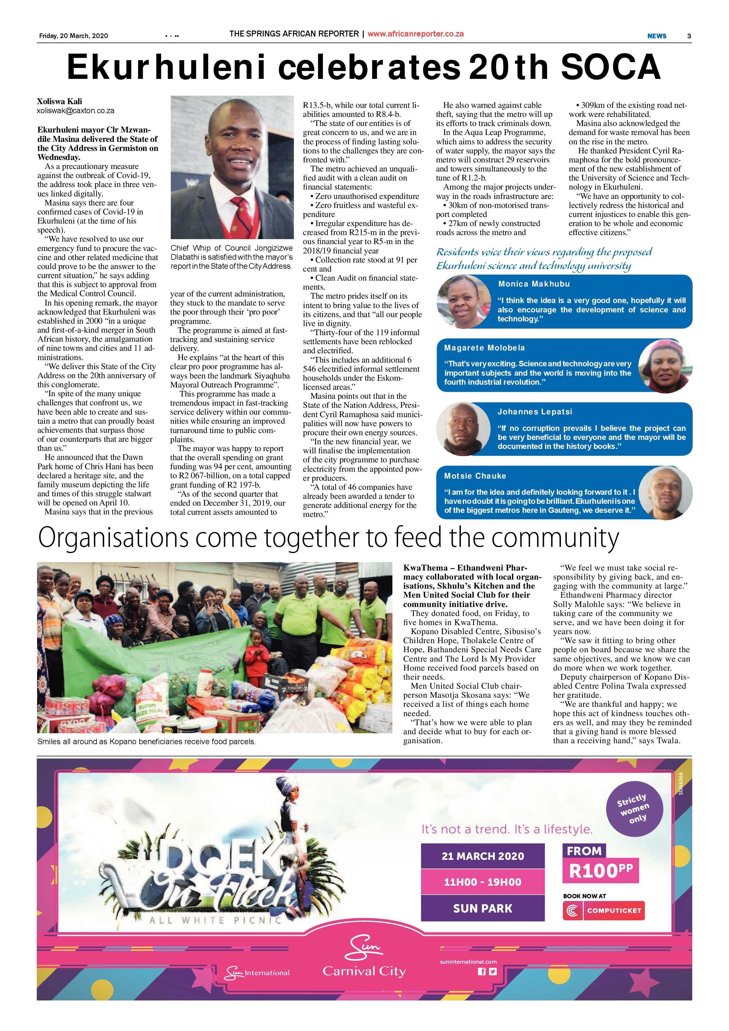 African Reporter 20 March 2020 page 3