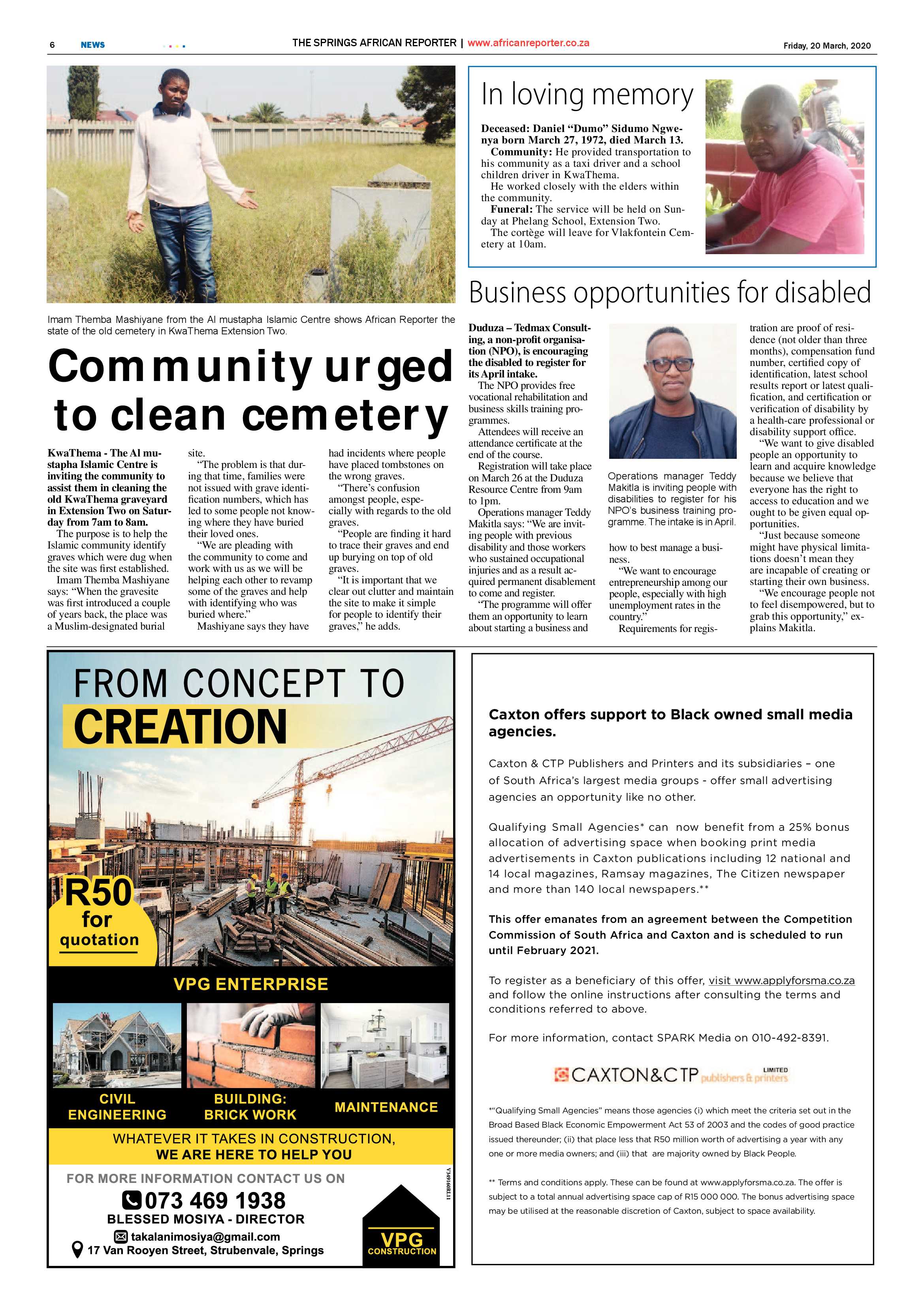 African Reporter 20 March 2020 page 6