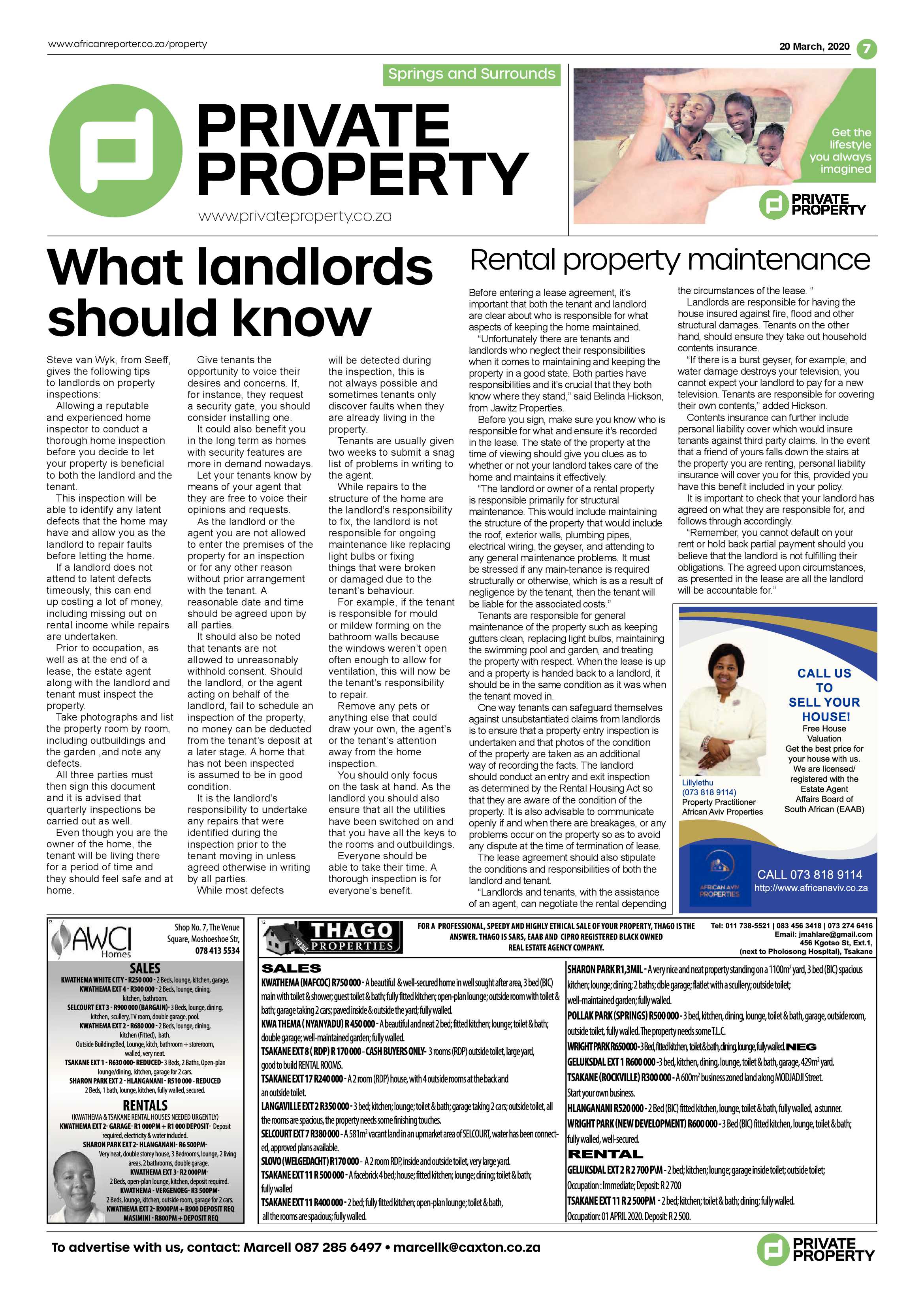 African Reporter 20 March 2020 page 7