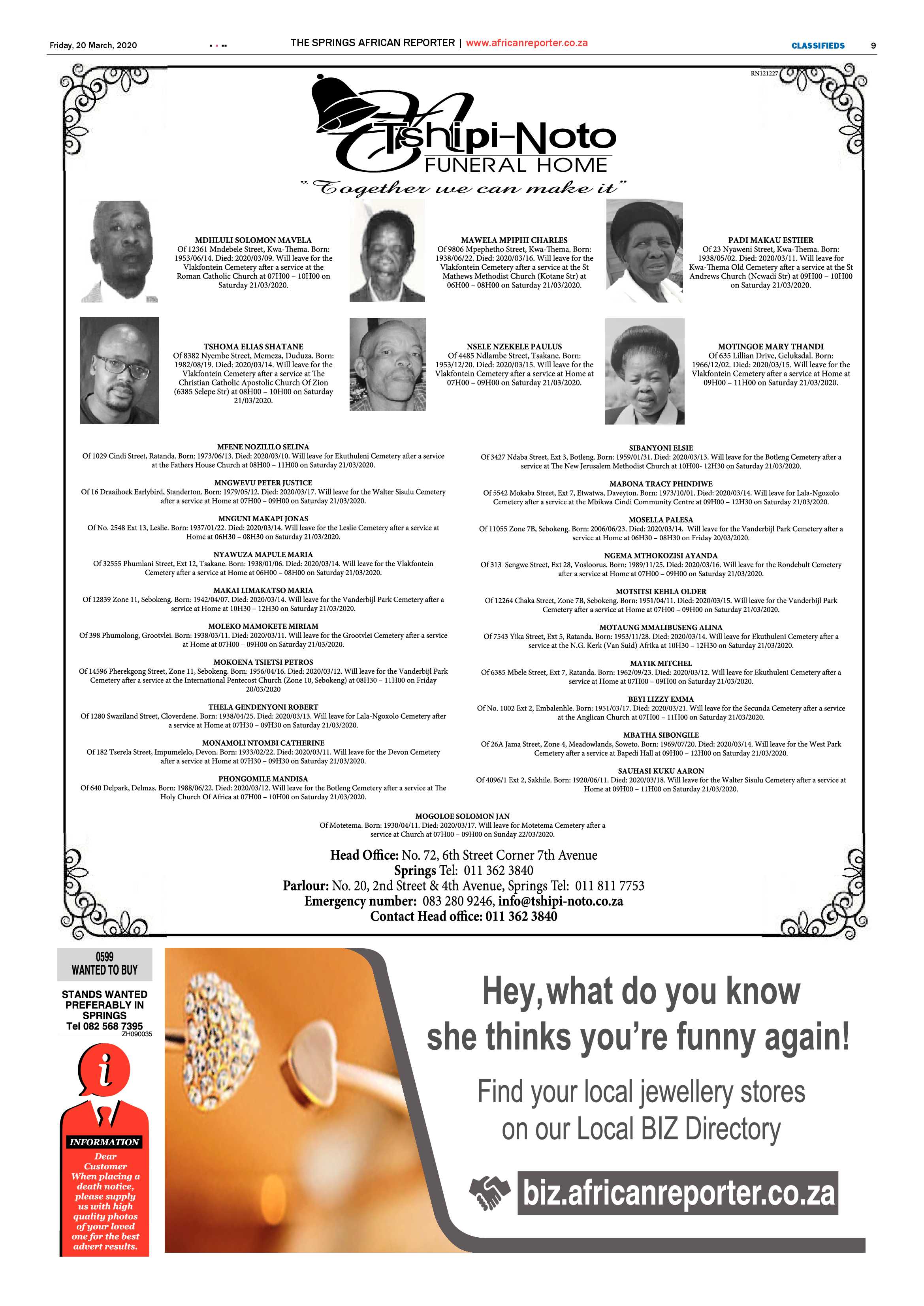 African Reporter 20 March 2020 page 9