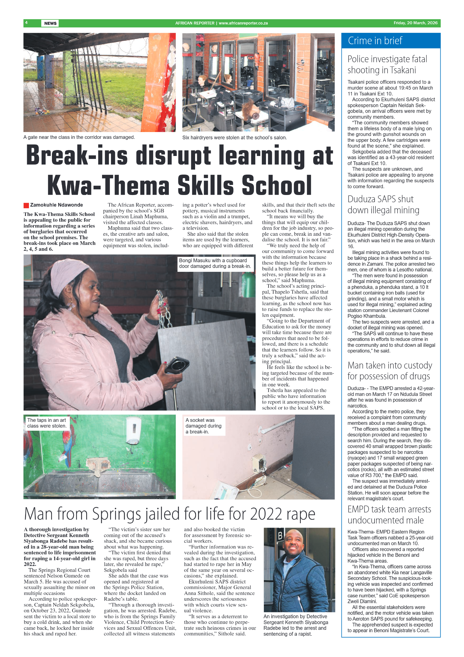 African Reporter 20 March 2026 page 4