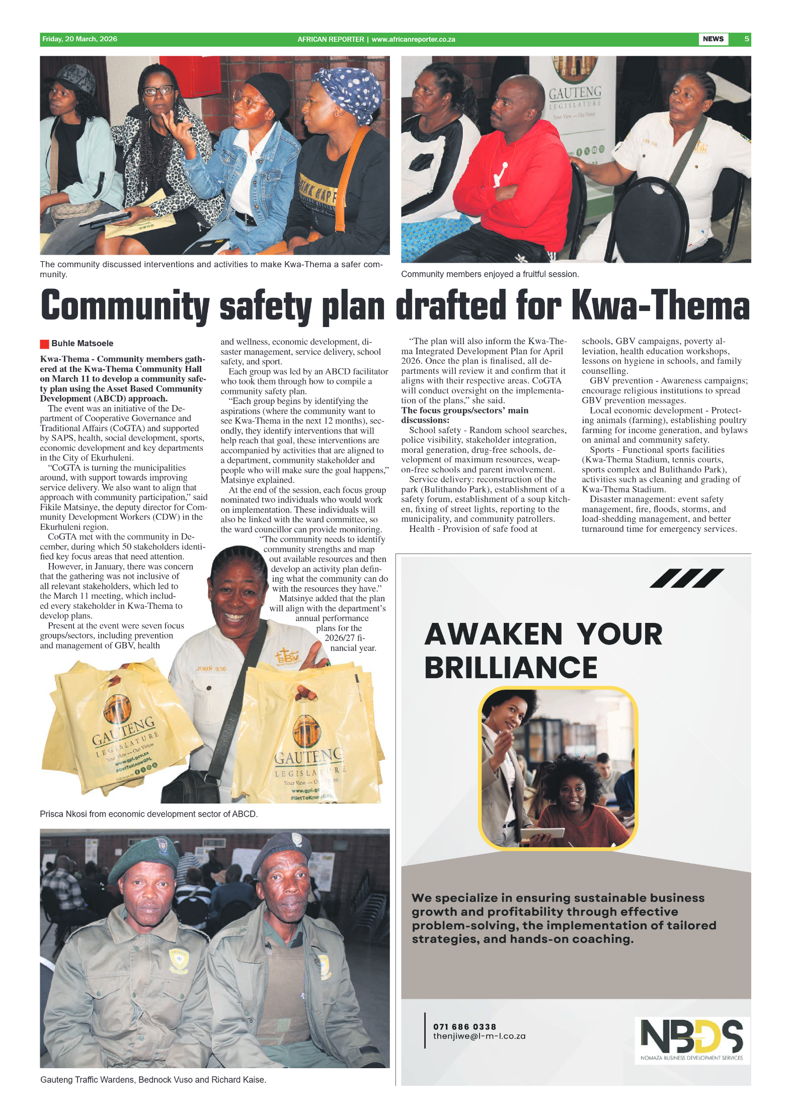 African Reporter 20 March 2026 page 5