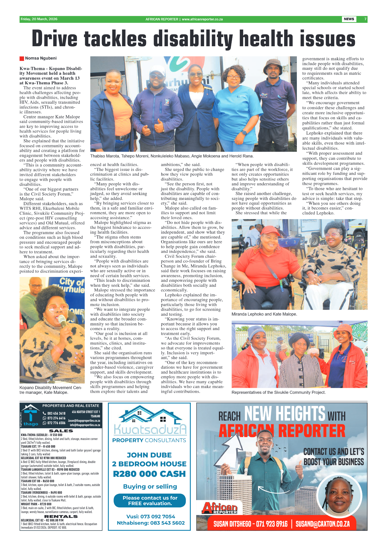 African Reporter 20 March 2026 page 7