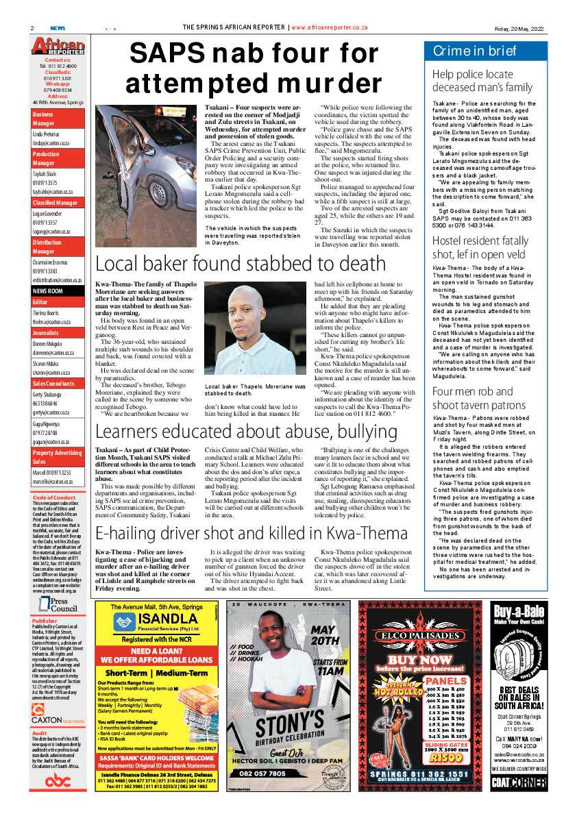 African Reporter 20 May 2022 page 2
