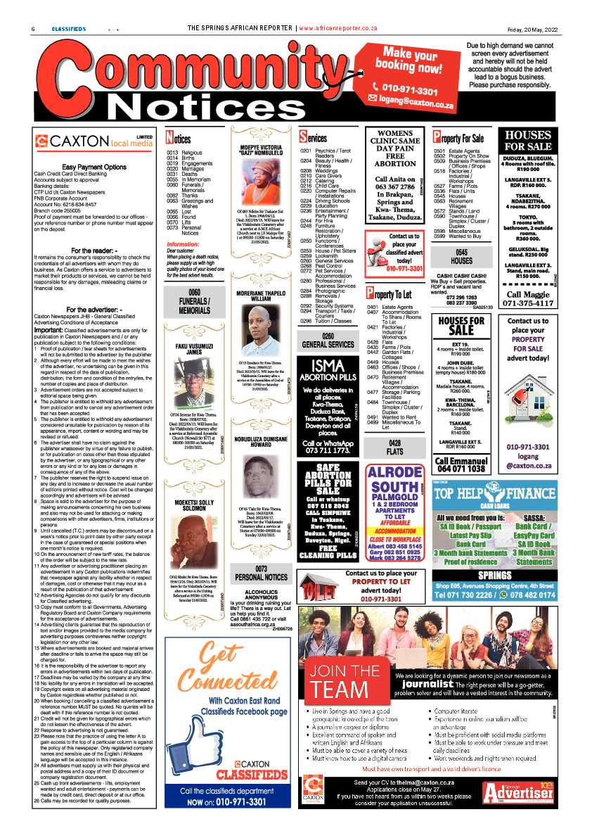 African Reporter 20 May 2022 page 6