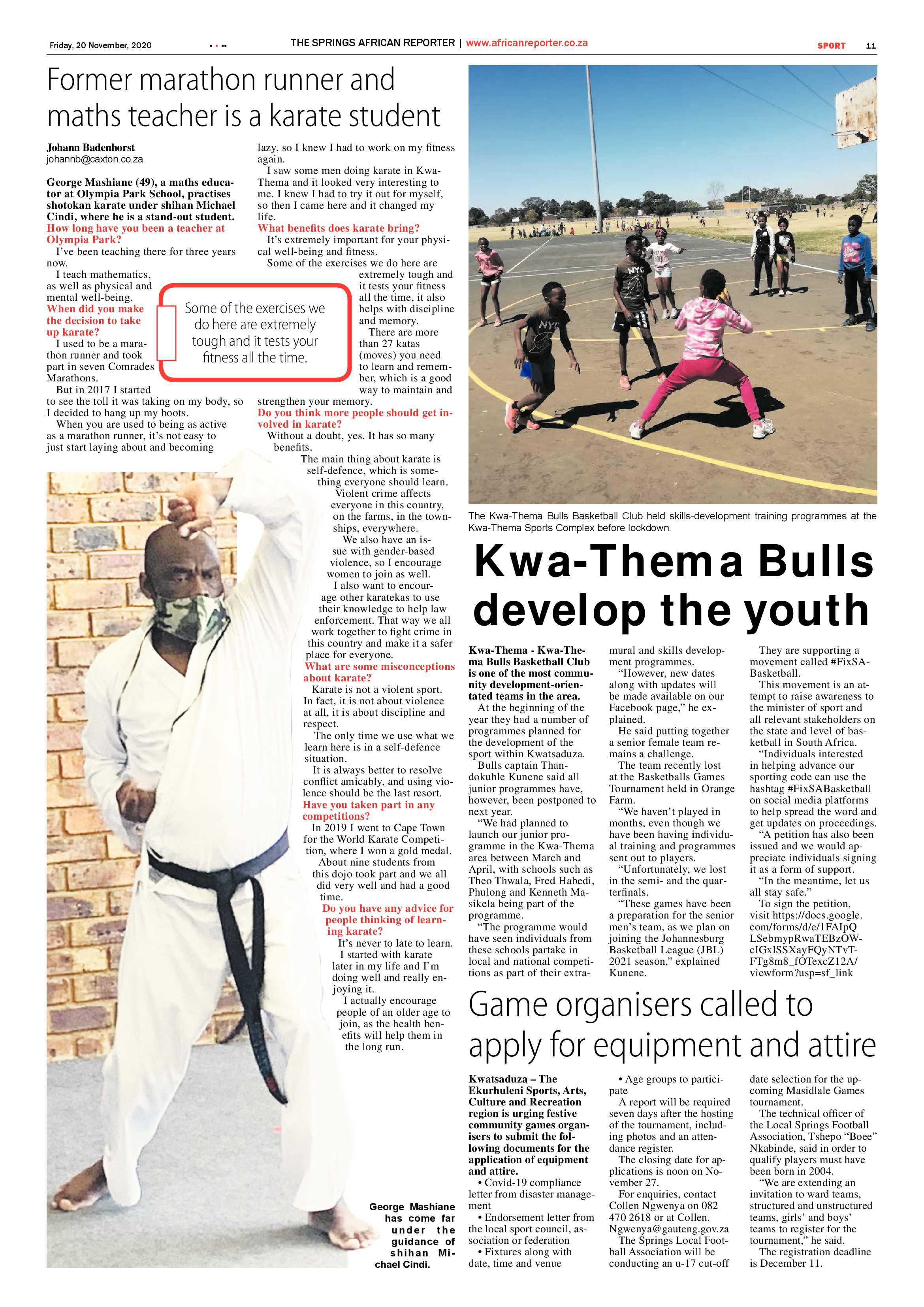 African Reporter 20 November 2020 page 11