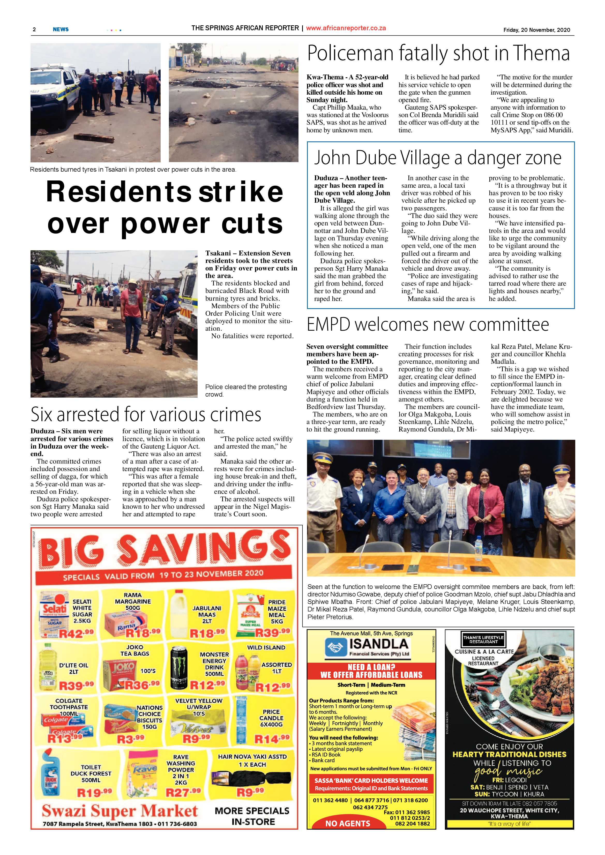 African Reporter 20 November 2020 page 2