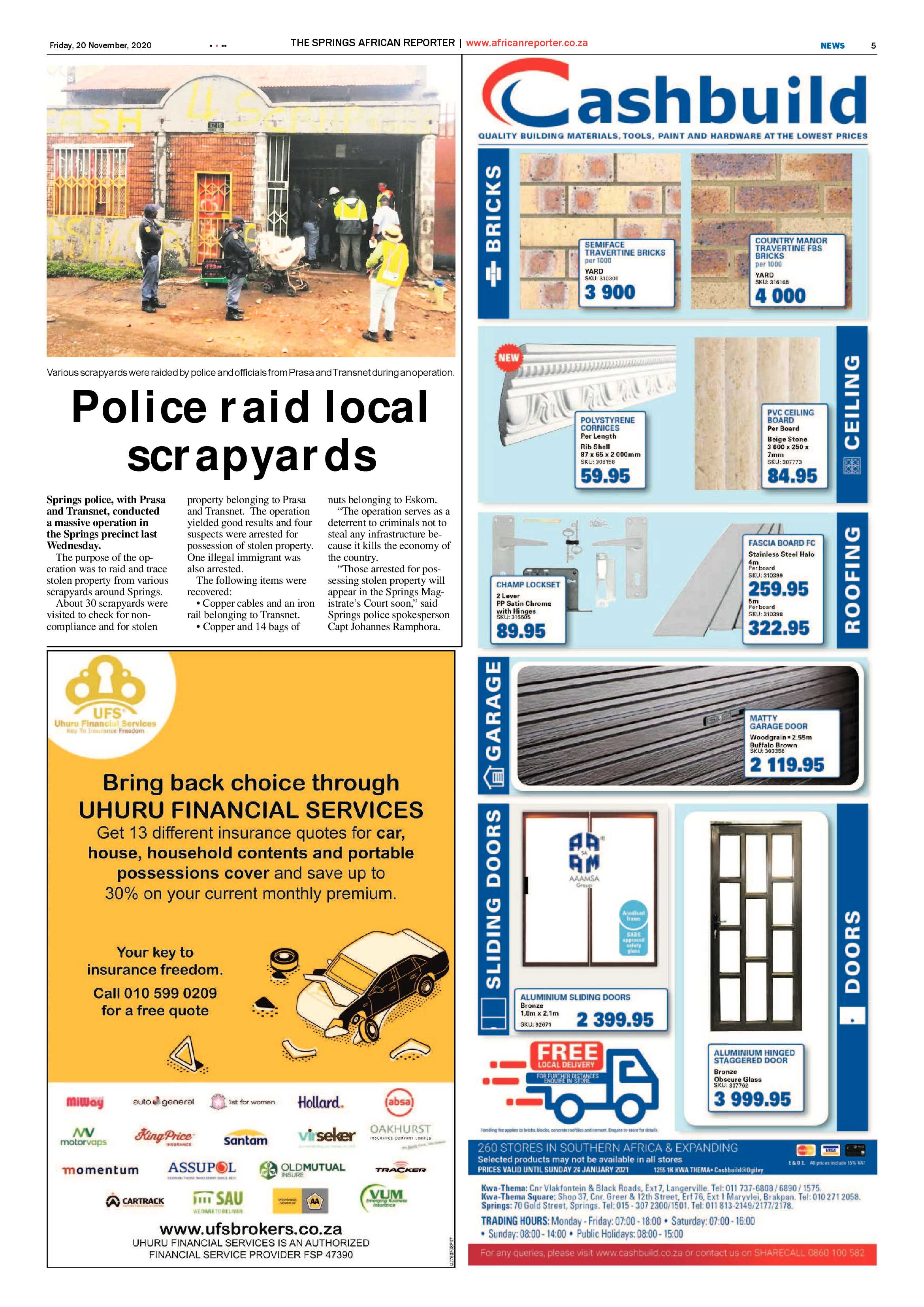 African Reporter 20 November 2020 page 5