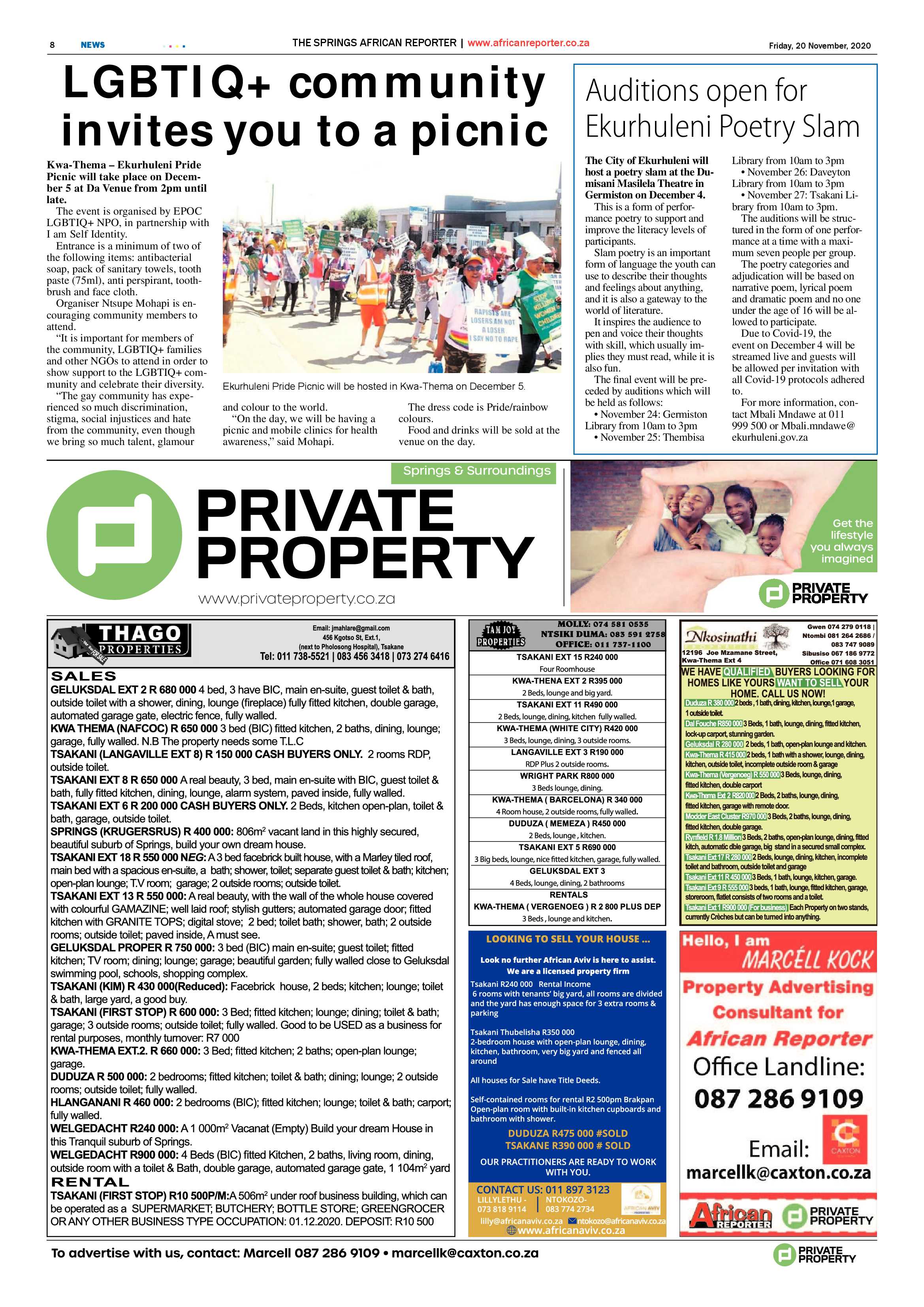 African Reporter 20 November 2020 page 8