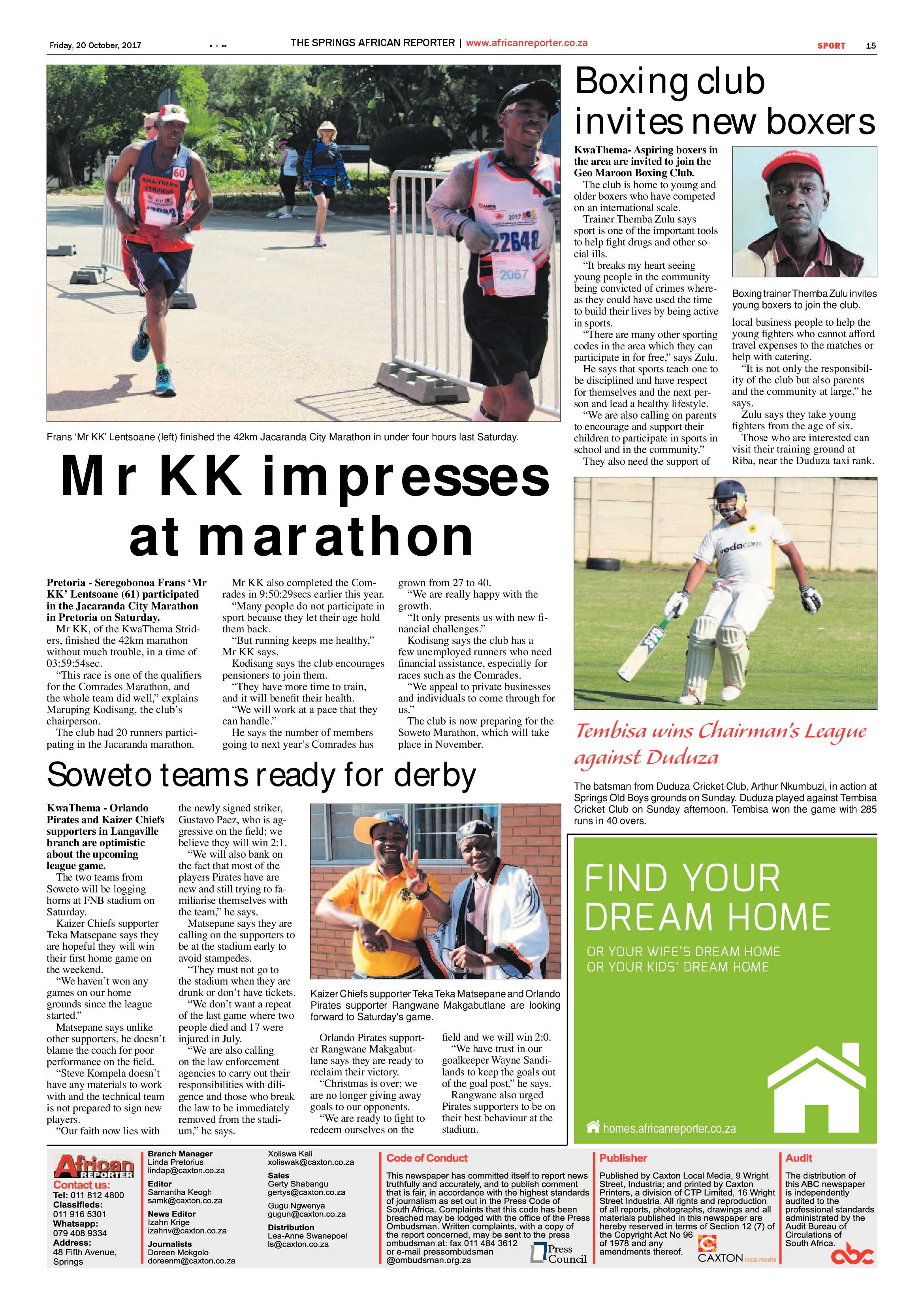 African Reporter 20 October 2017 page 15