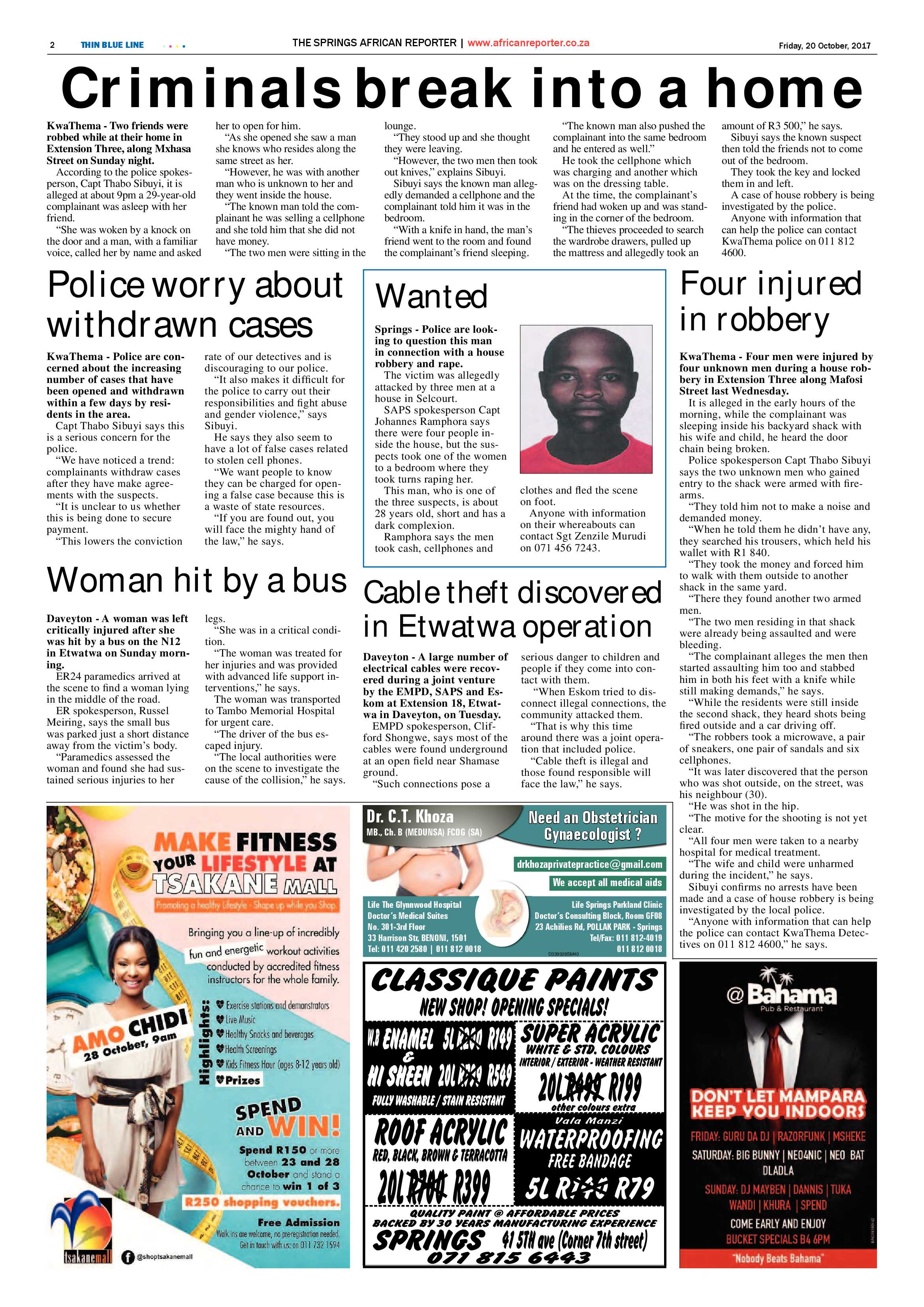 African Reporter 20 October 2017 page 2