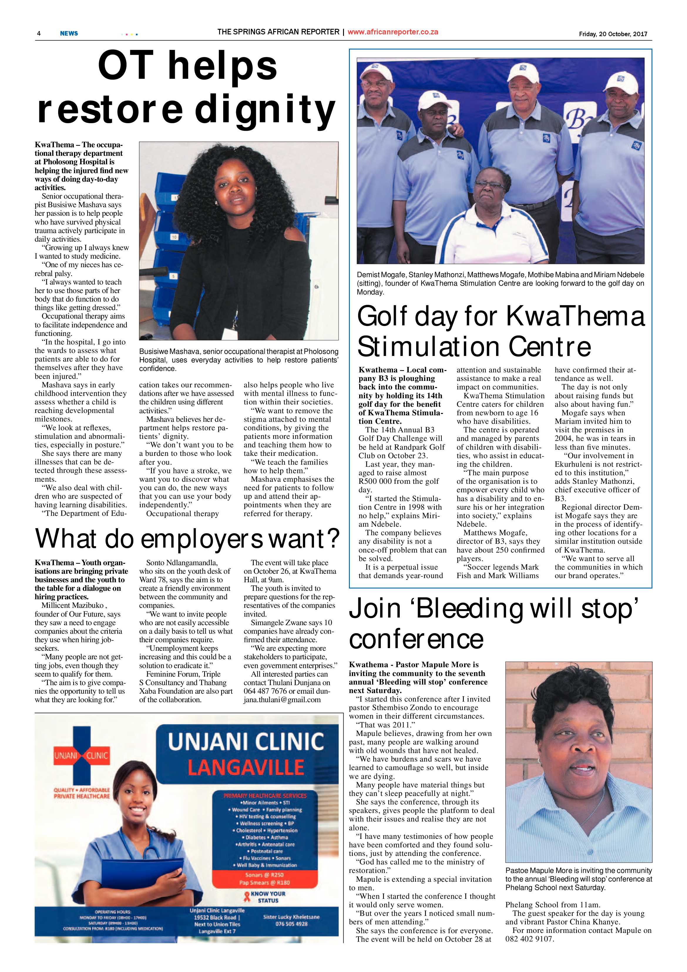 African Reporter 20 October 2017 page 4