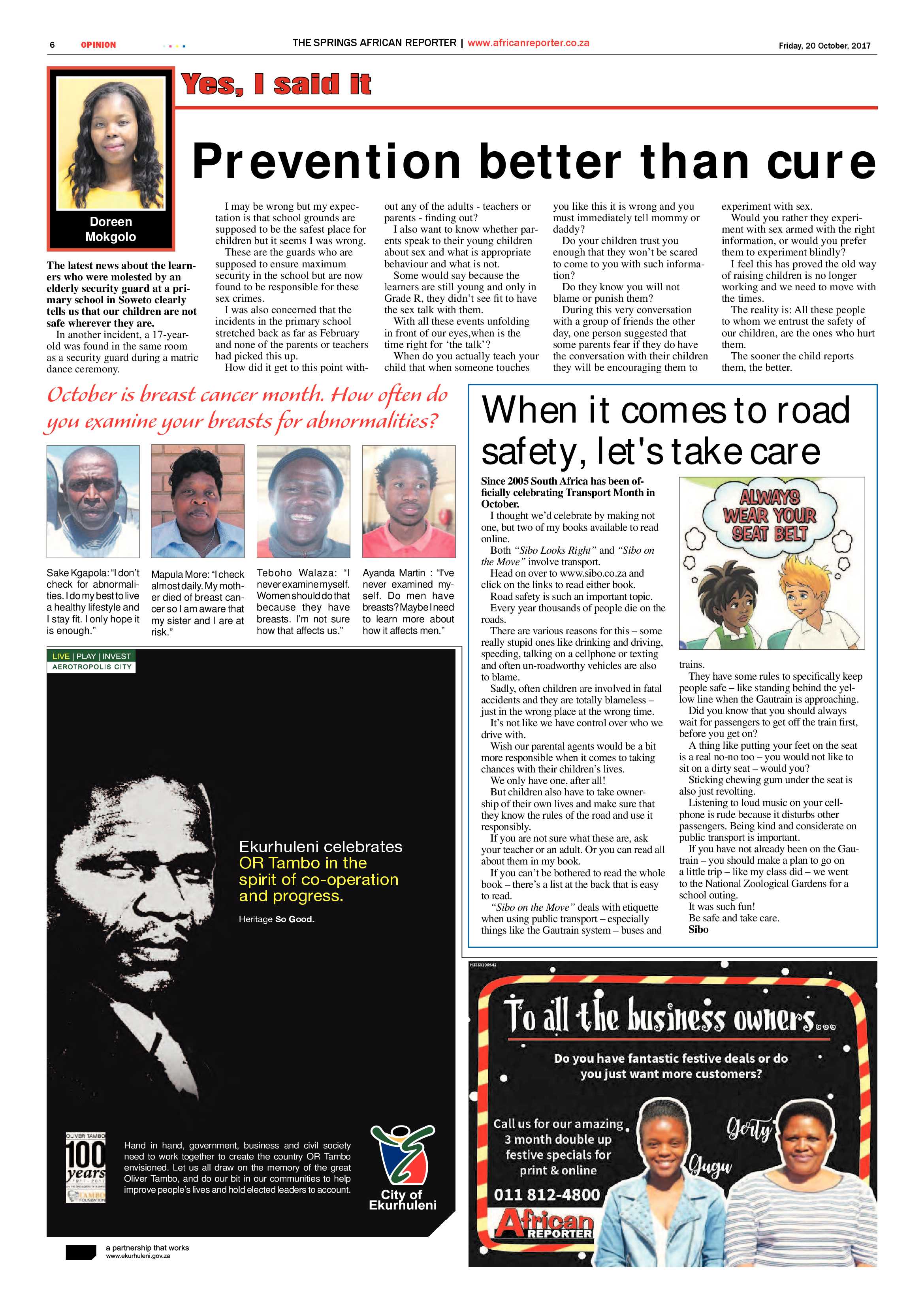 African Reporter 20 October 2017 page 6