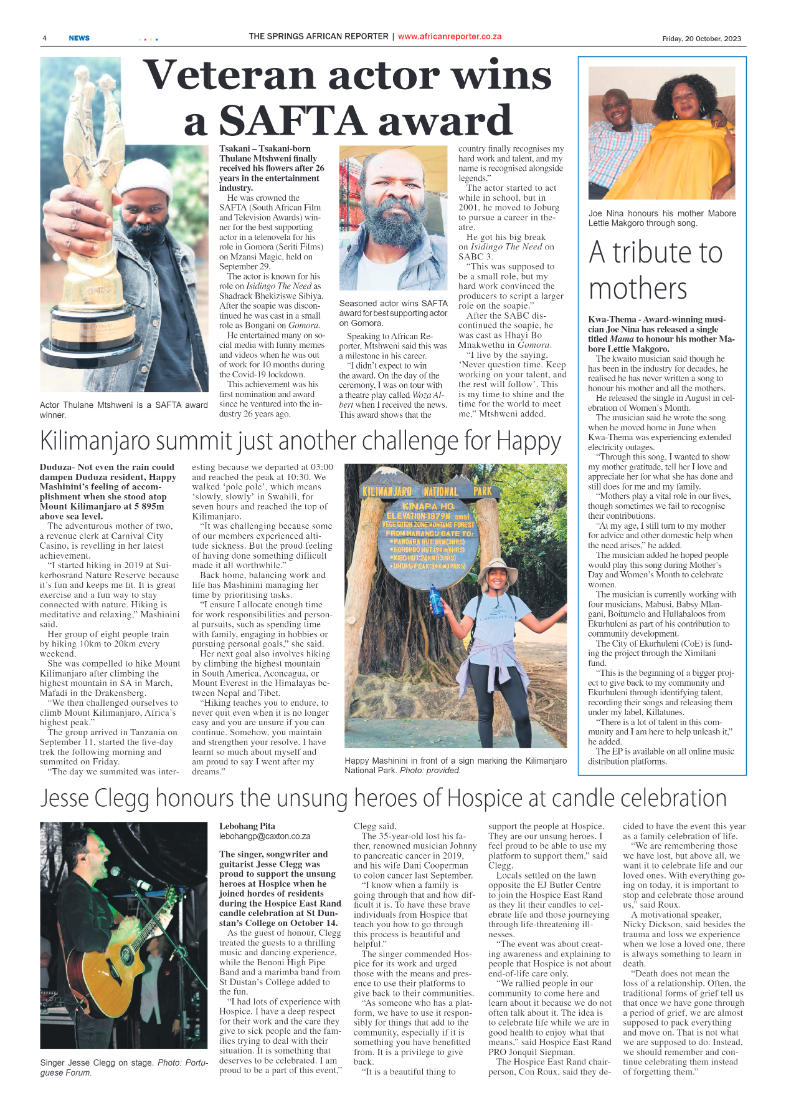 African Reporter 20 October 2023 page 4
