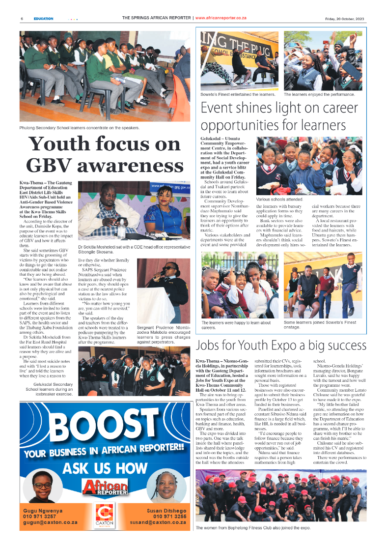 African Reporter 20 October 2023 page 6