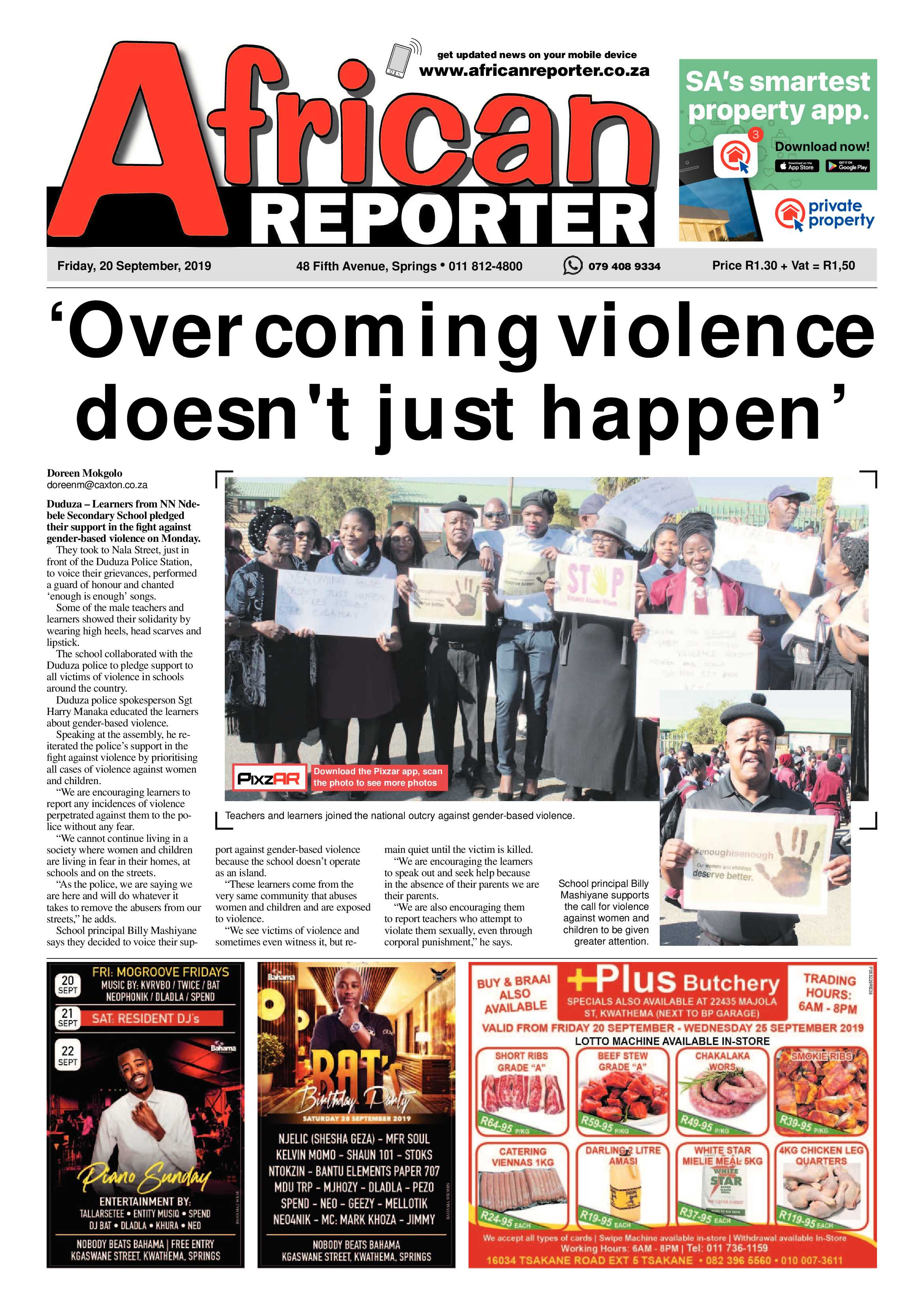 African Reporter 20 September 2019 page 1