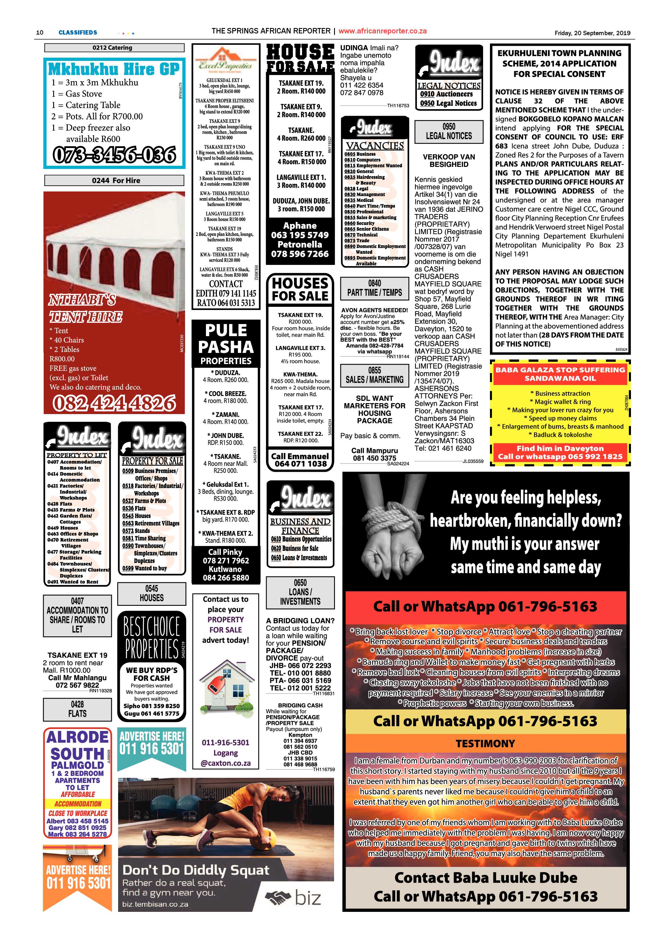 African Reporter 20 September 2019 page 10