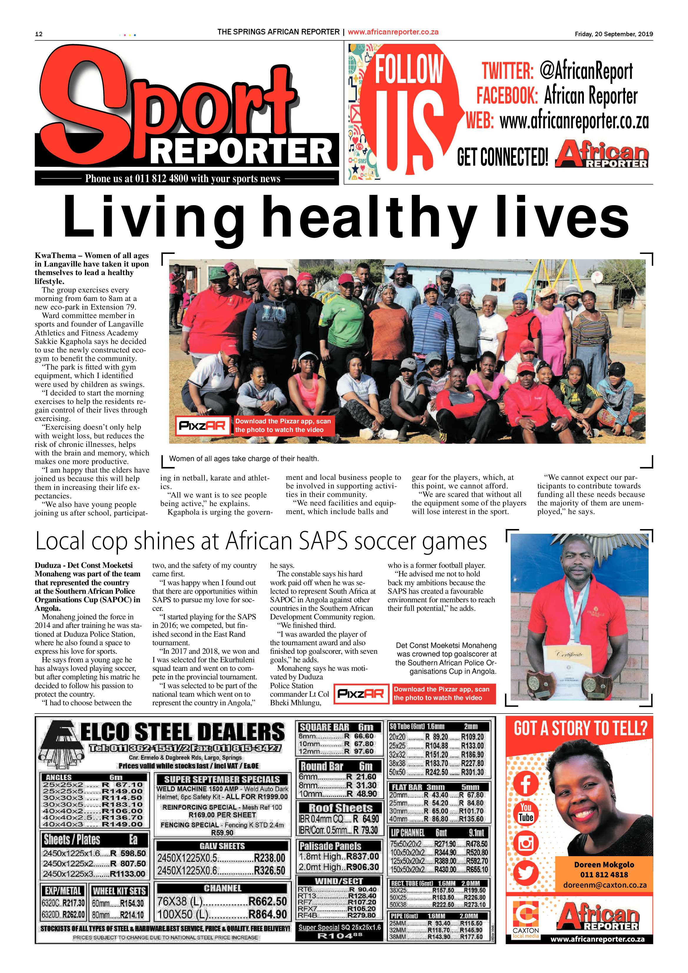 African Reporter 20 September 2019 page 12