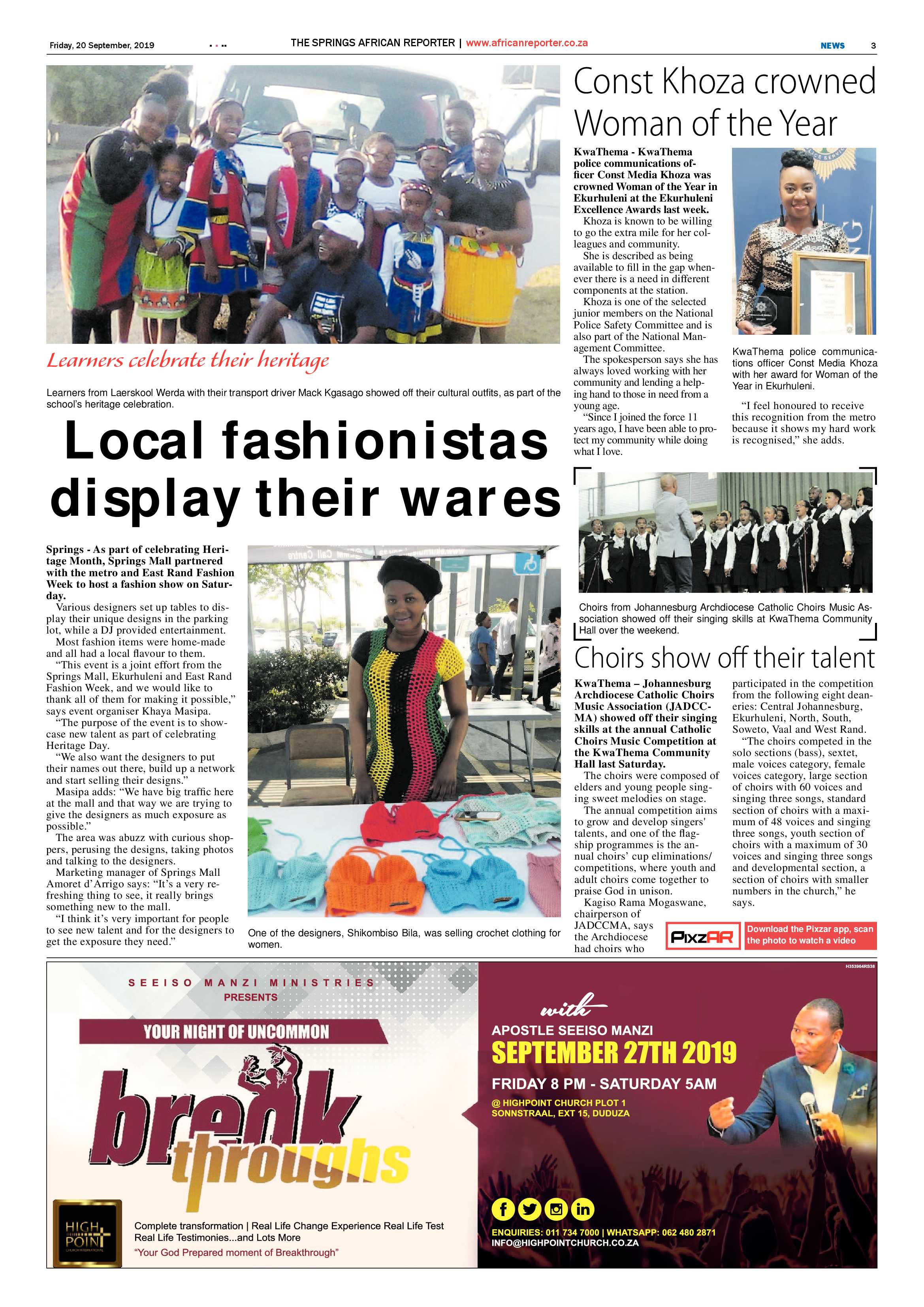 African Reporter 20 September 2019 page 3