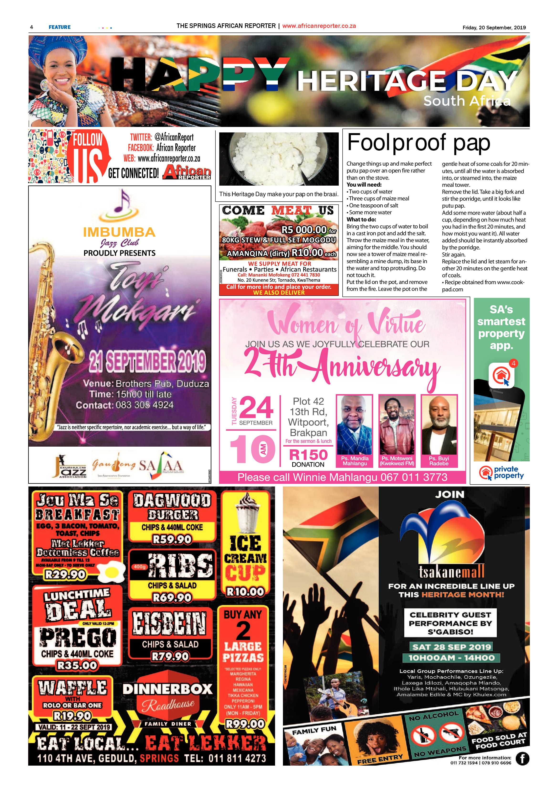 African Reporter 20 September 2019 page 4