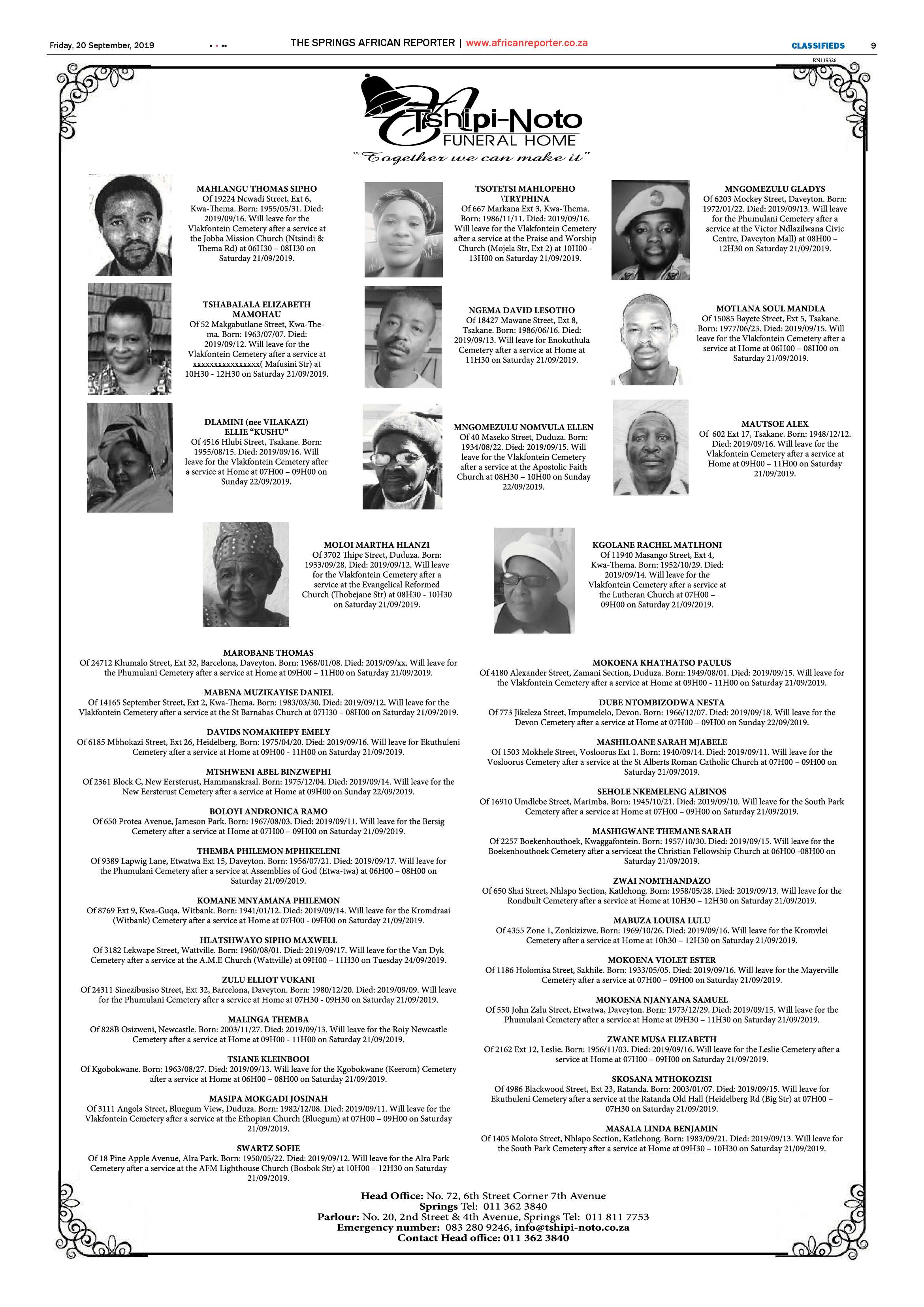 African Reporter 20 September 2019 page 9