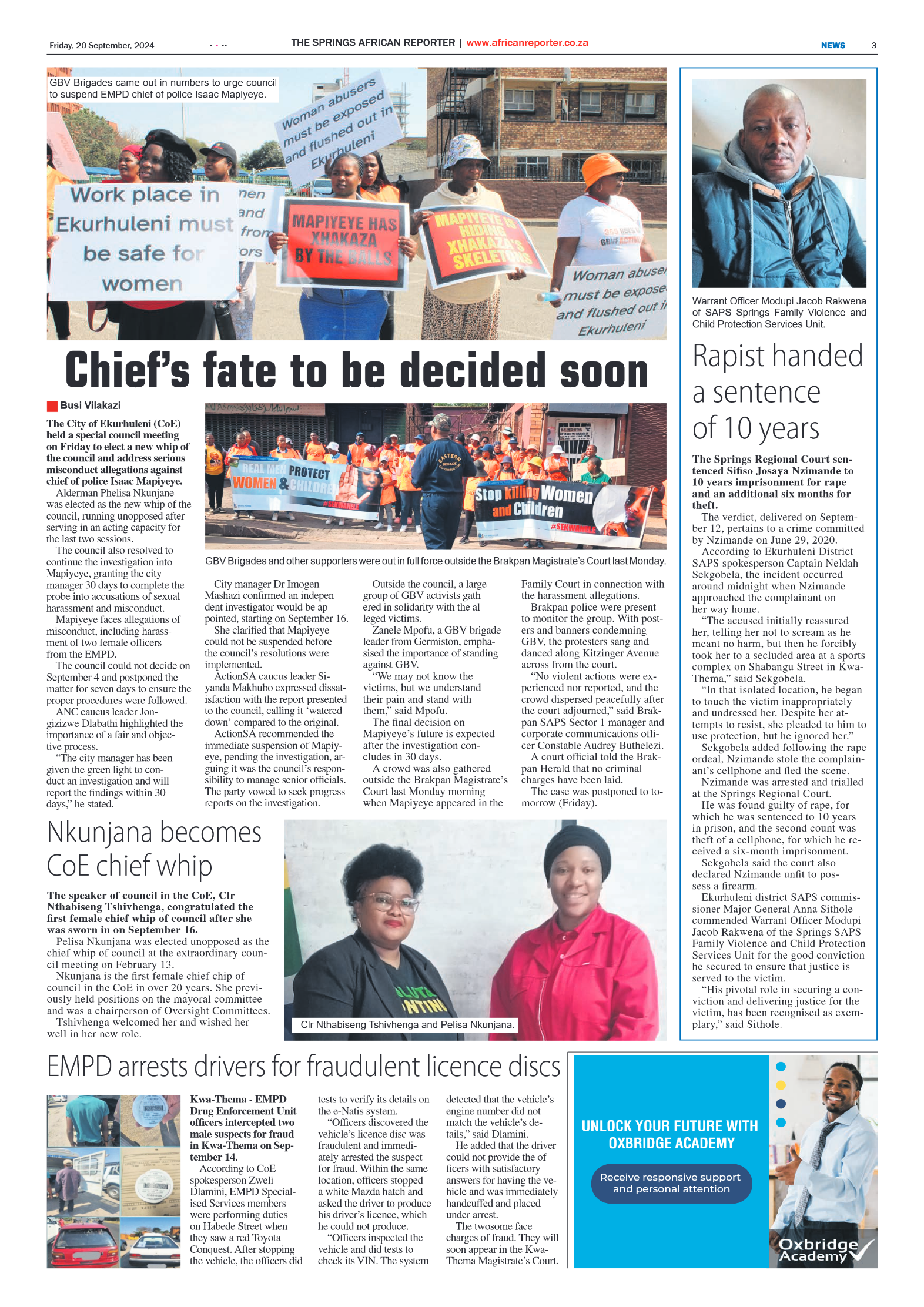 African Reporter 20 September 2024 page 3