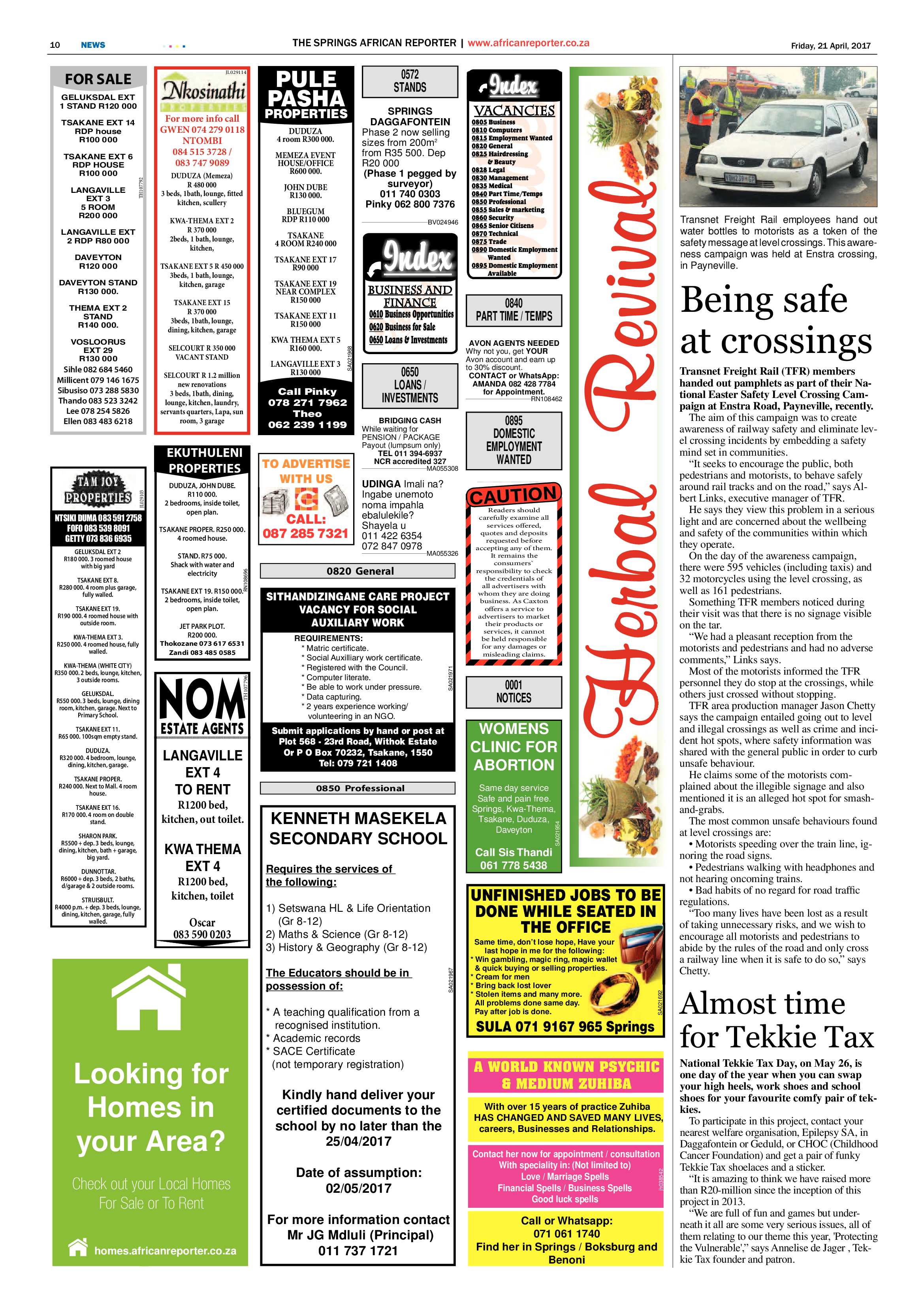 African Reporter 21 April 2017 page 10