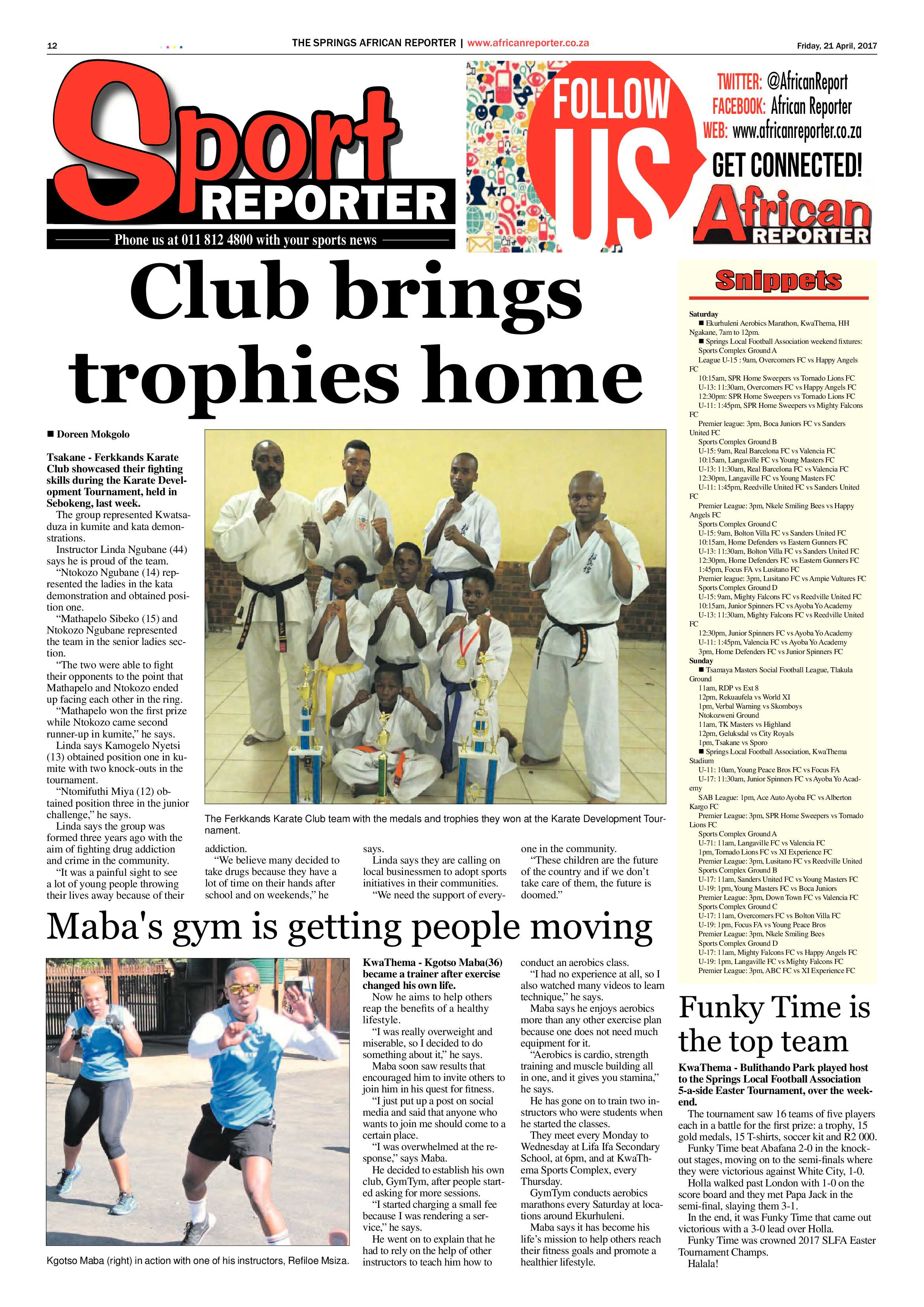 African Reporter 21 April 2017 page 12