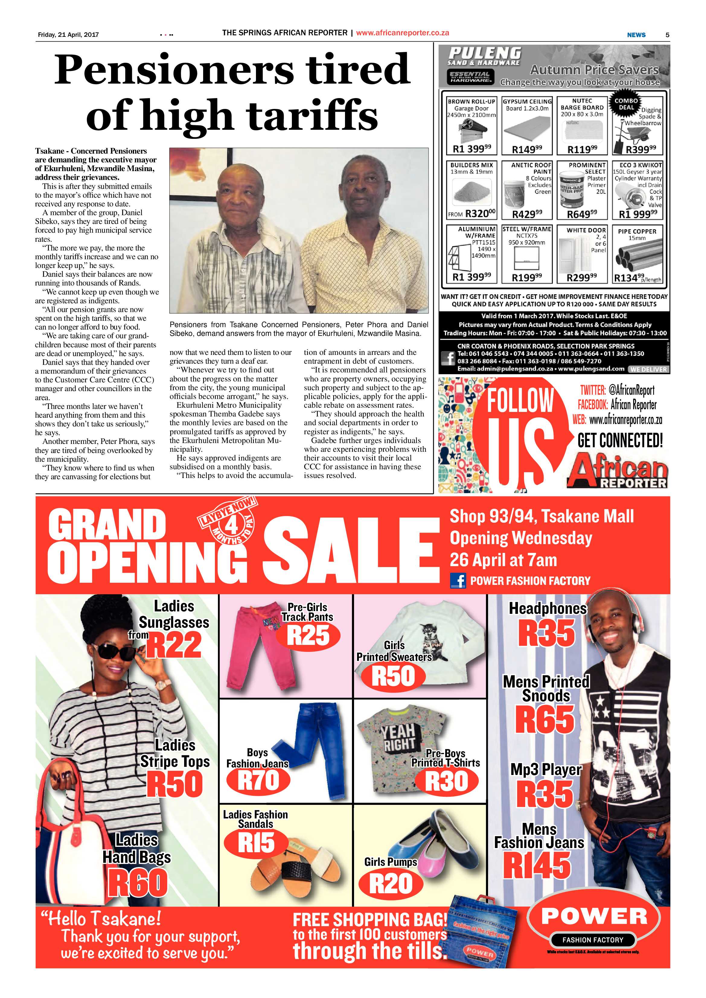 African Reporter 21 April 2017 page 5