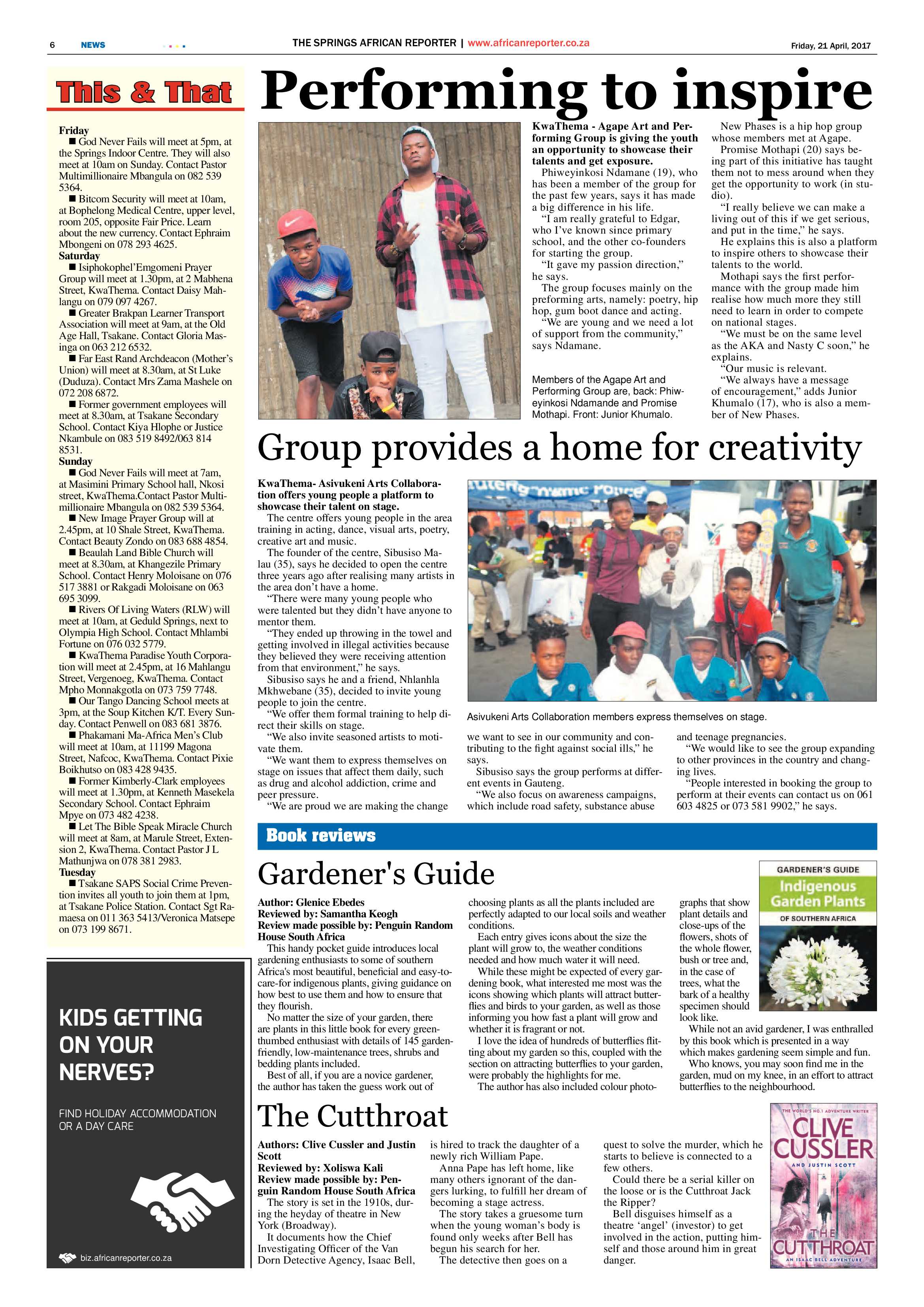 African Reporter 21 April 2017 page 6