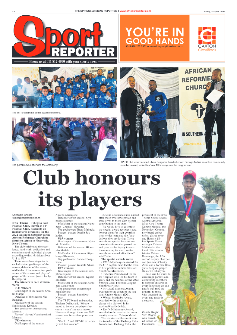 African Reporter 21 April 2023 page 12