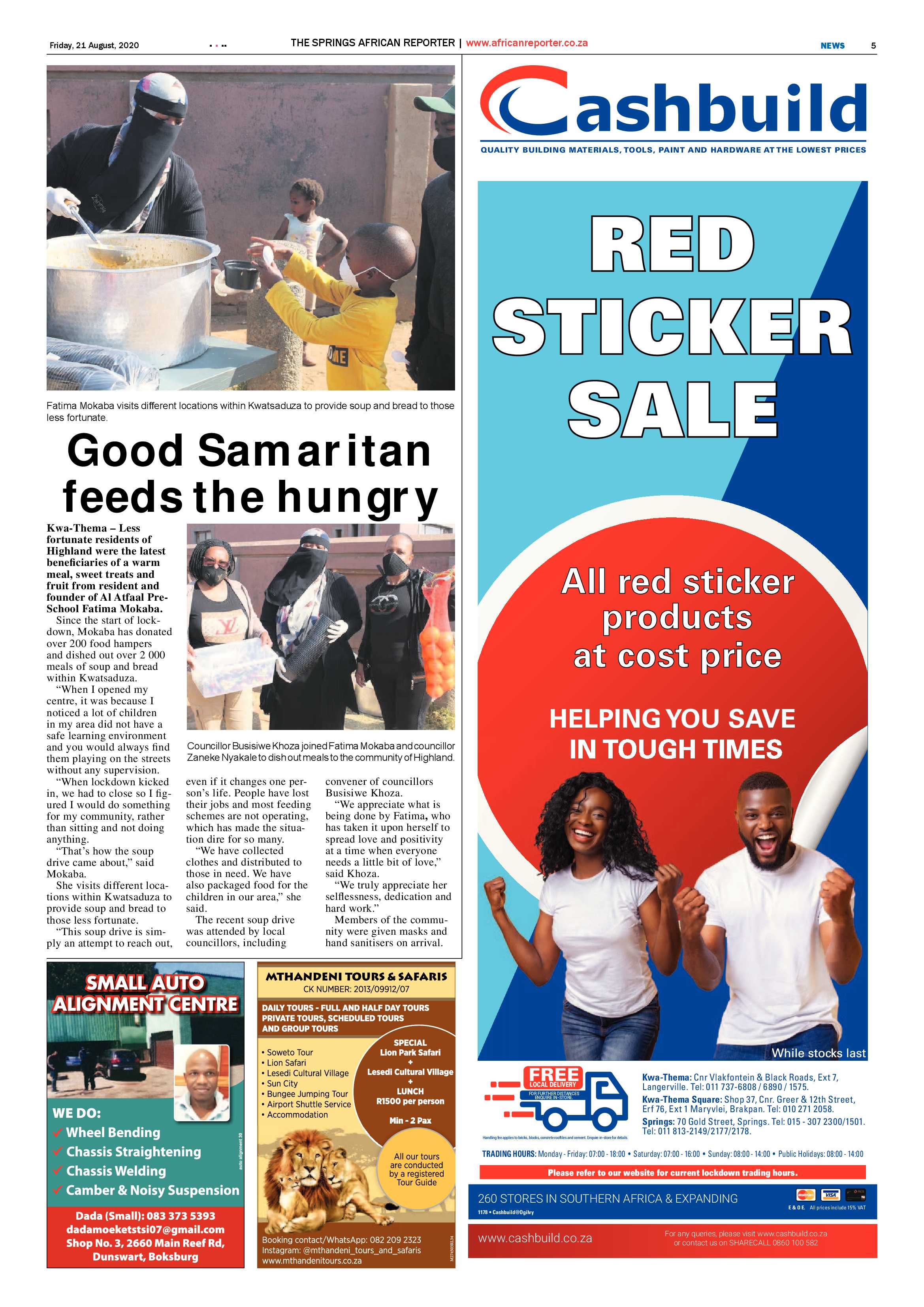 African Reporter 21 August 2020 page 5