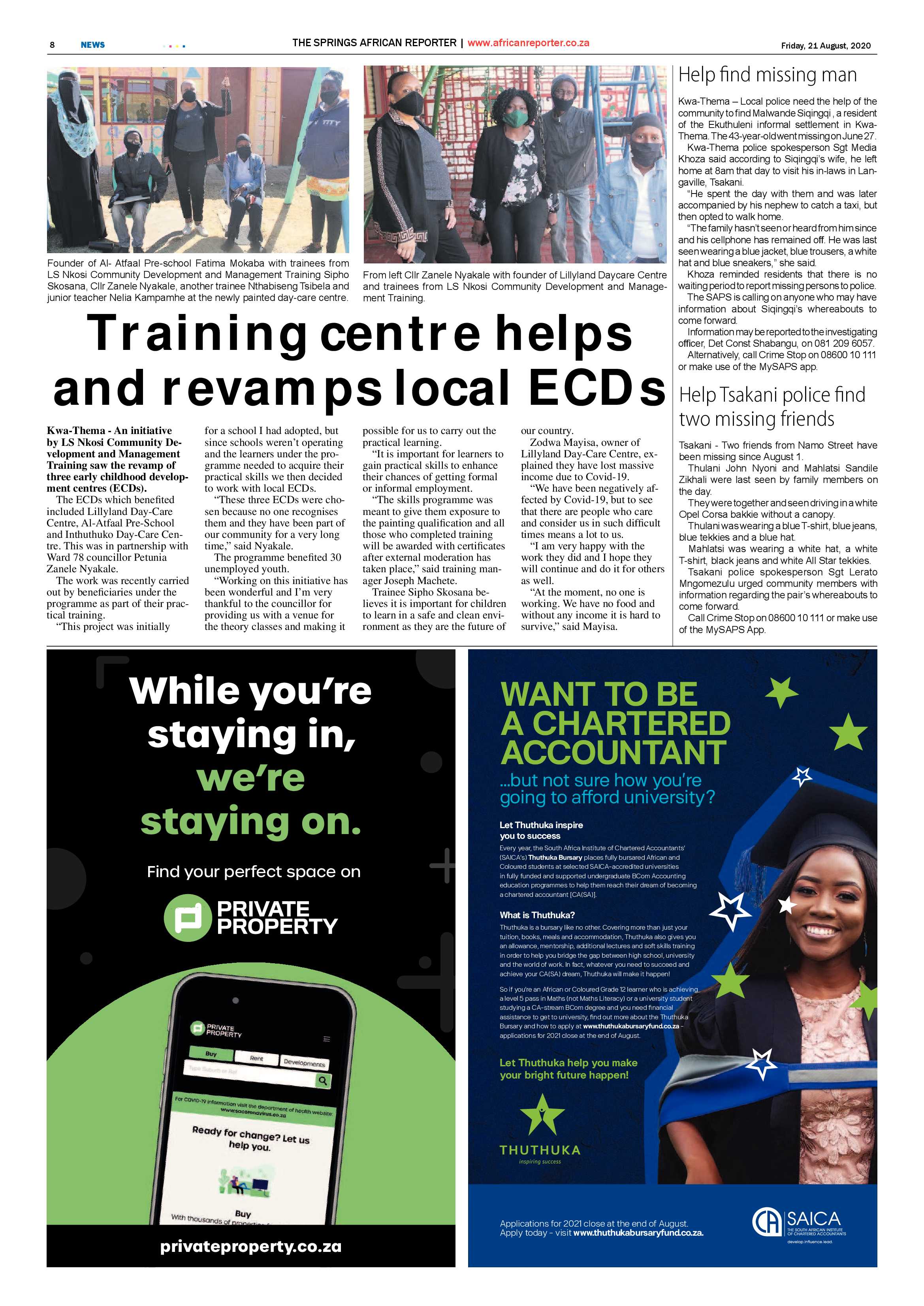 African Reporter 21 August 2020 page 8