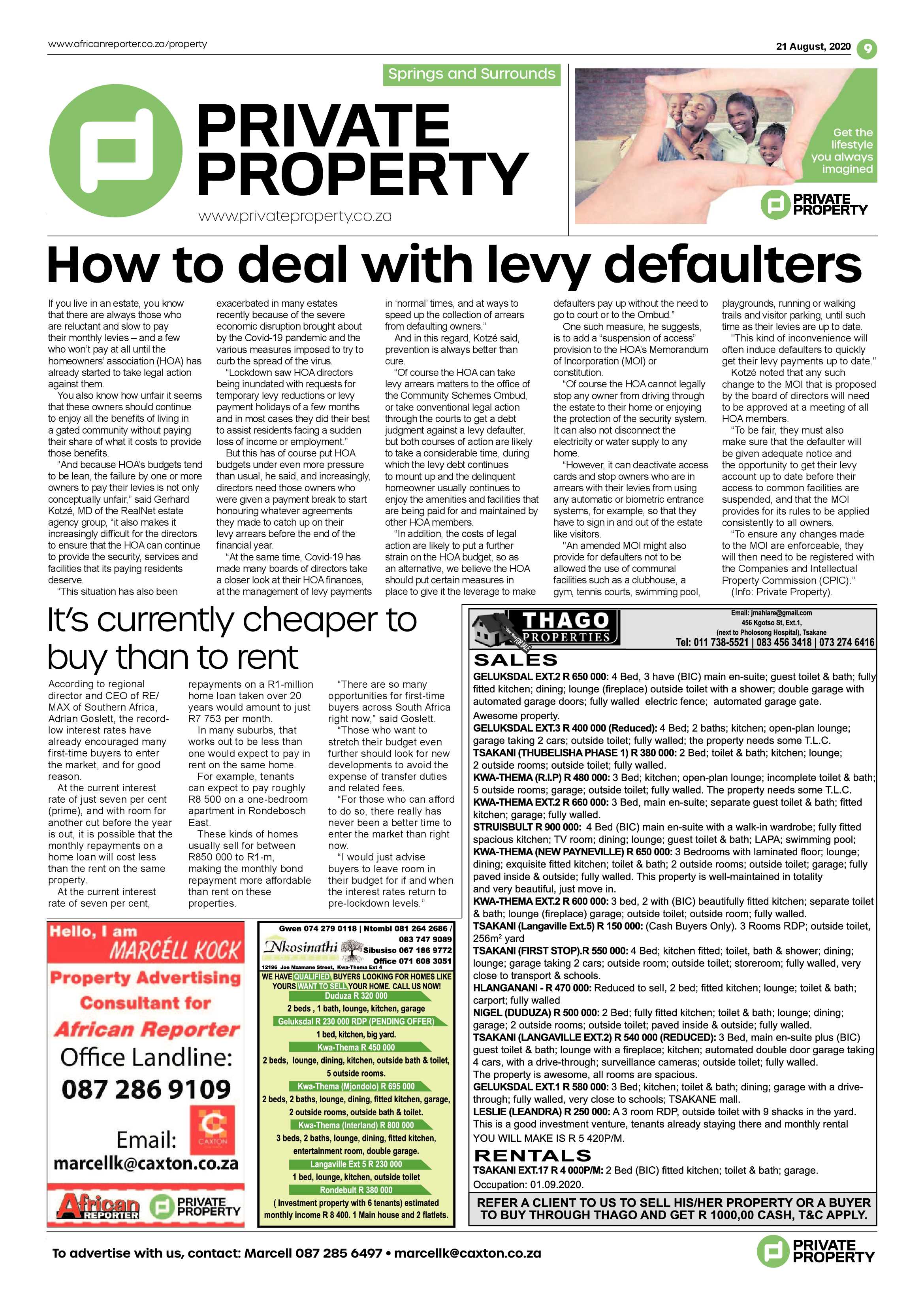 African Reporter 21 August 2020 page 9