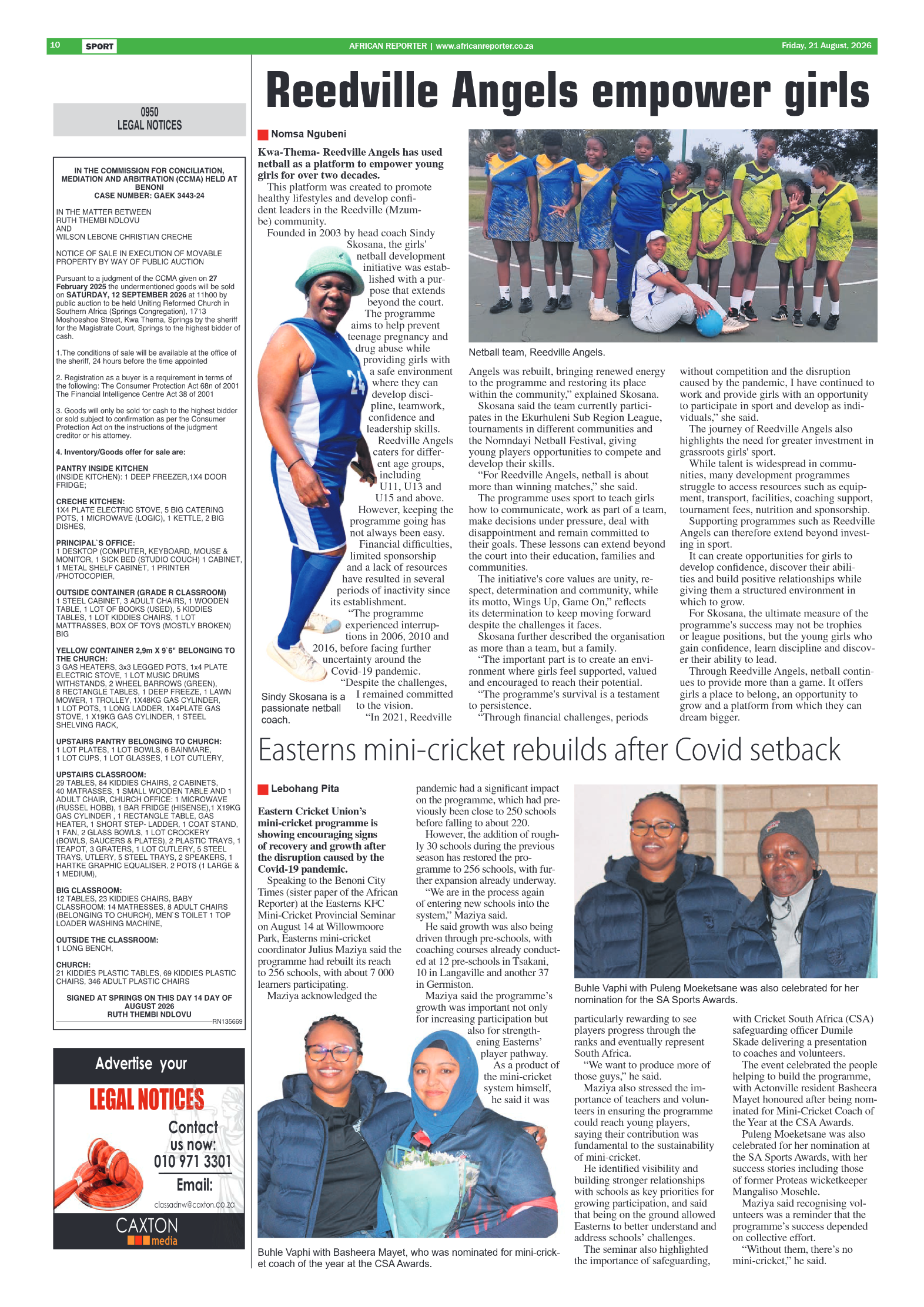African Reporter 21 August 2026 page 10