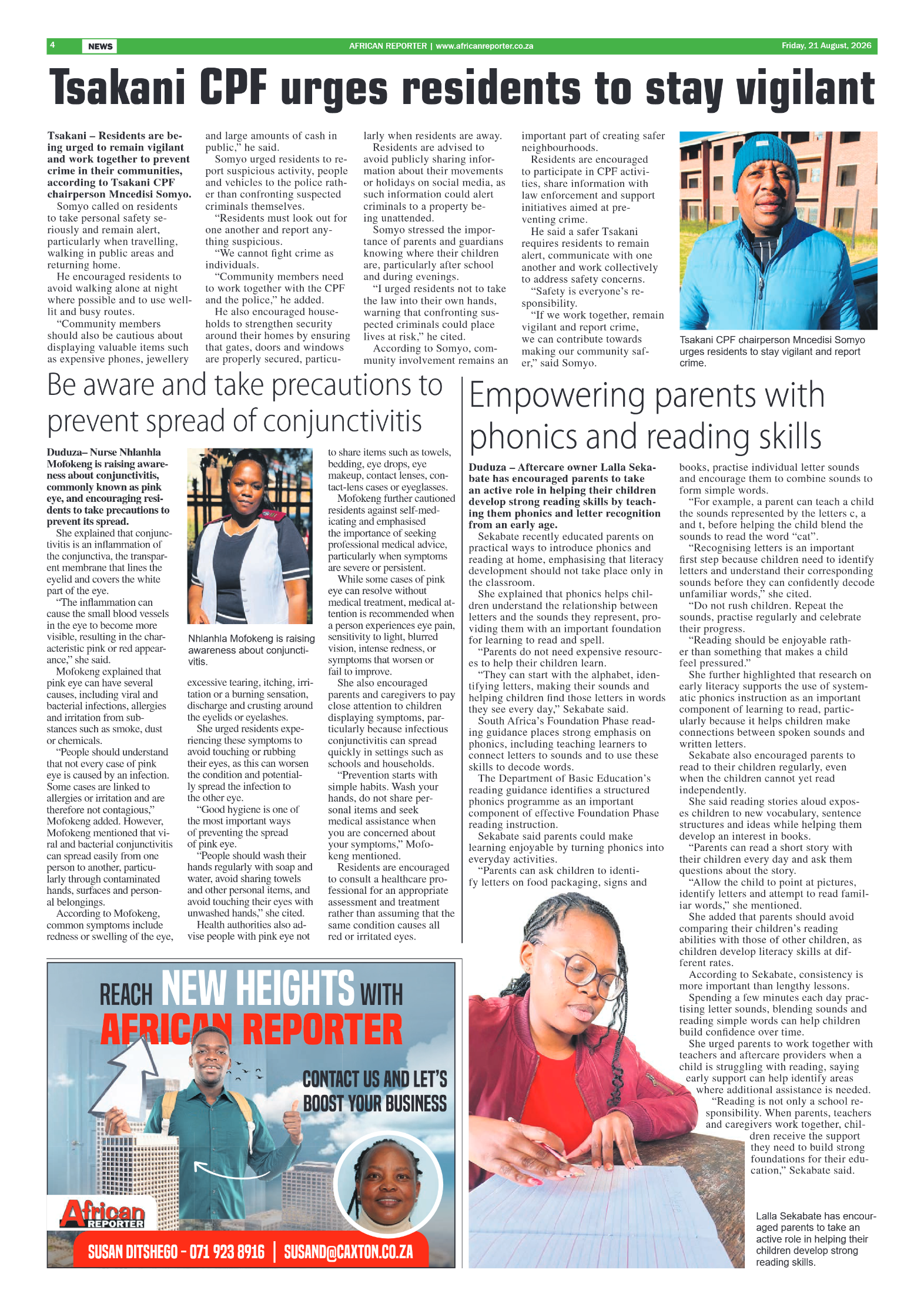 African Reporter 21 August 2026 page 4