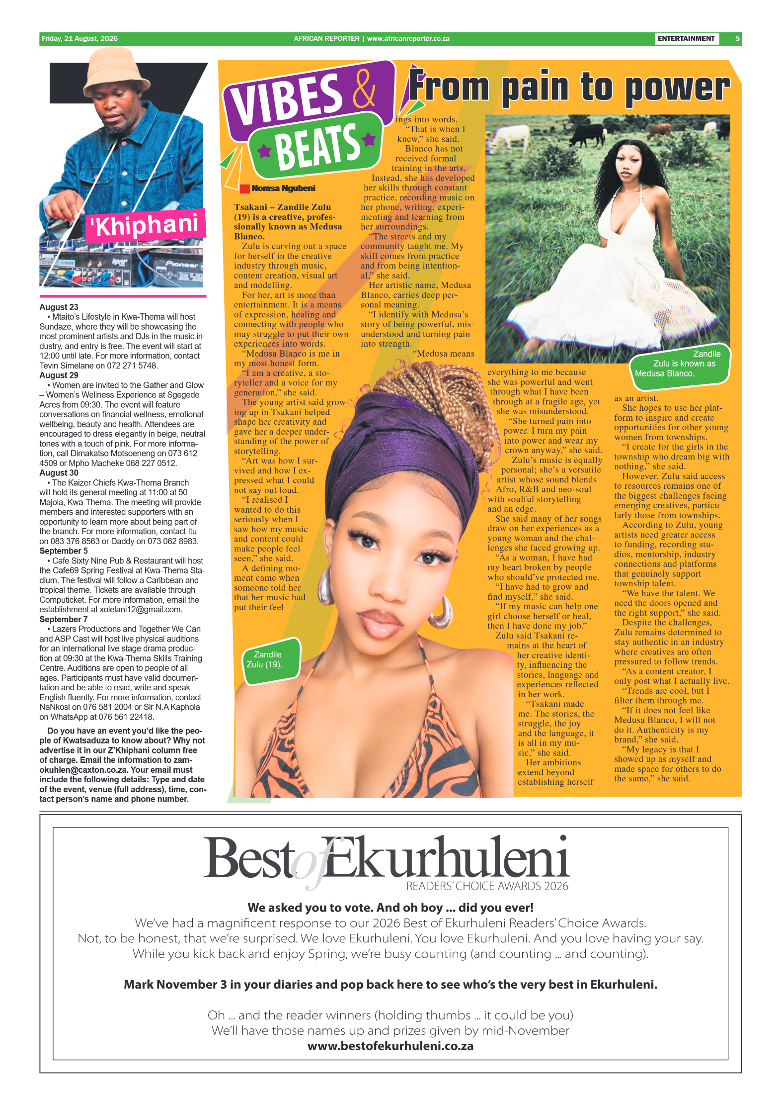 African Reporter 21 August 2026 page 5