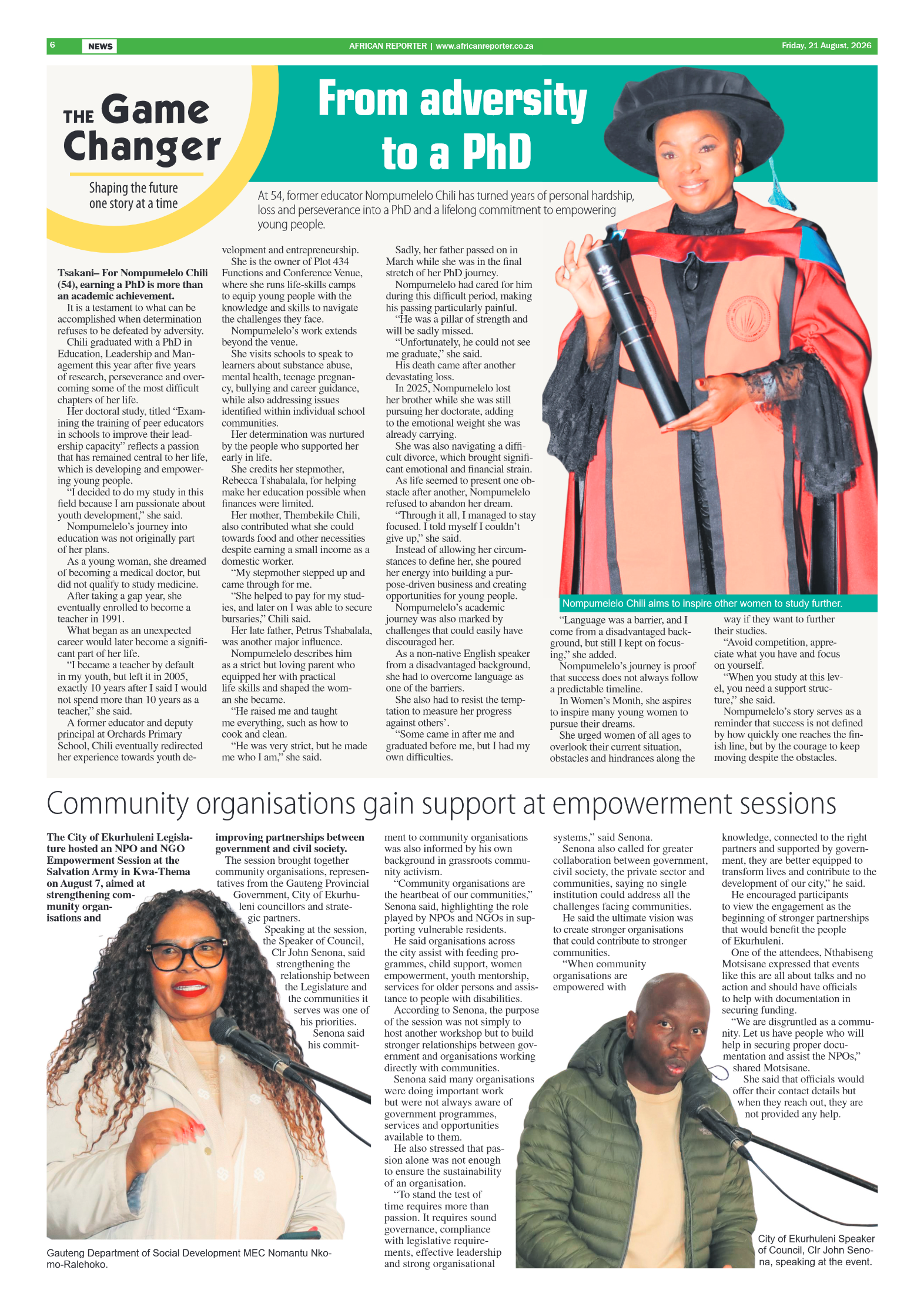 African Reporter 21 August 2026 page 6