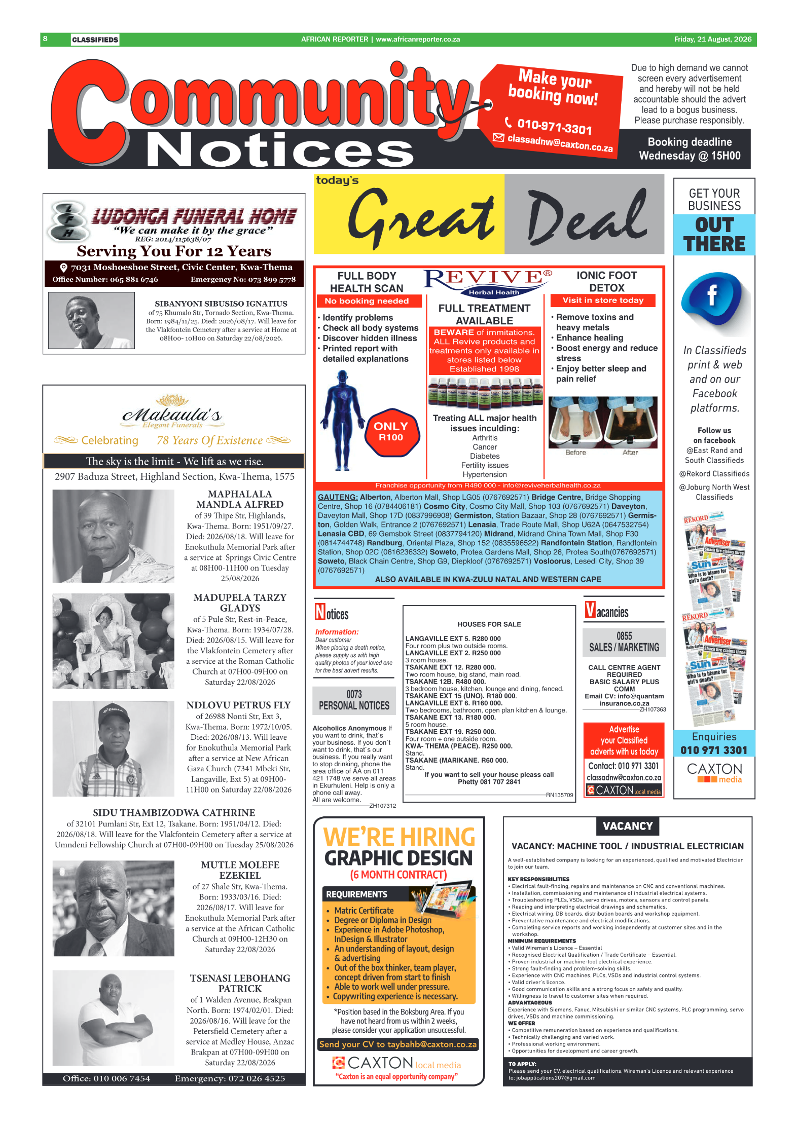 African Reporter 21 August 2026 page 8