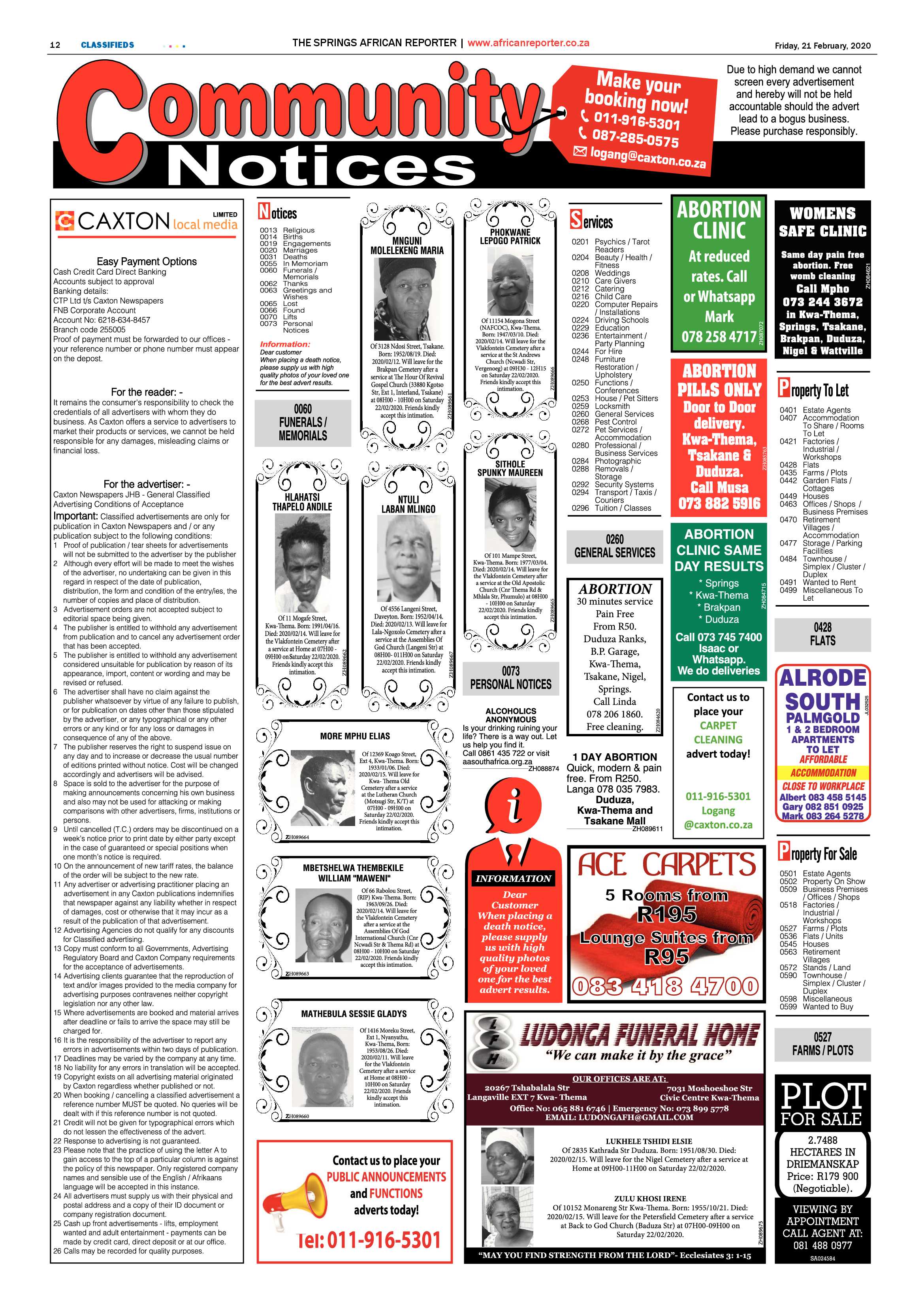 African Reporter 21 February 2020 page 12