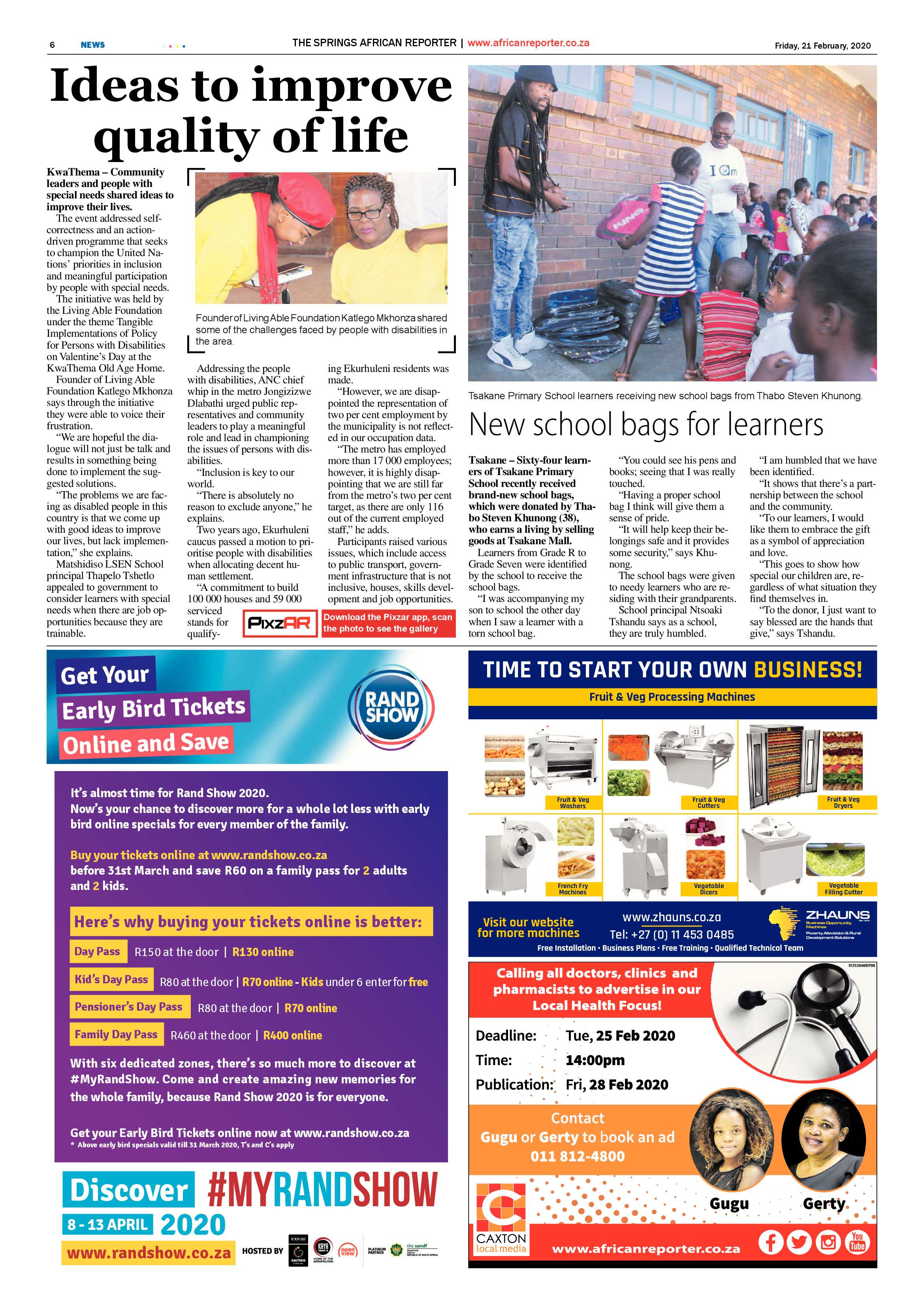 African Reporter 21 February 2020 page 6