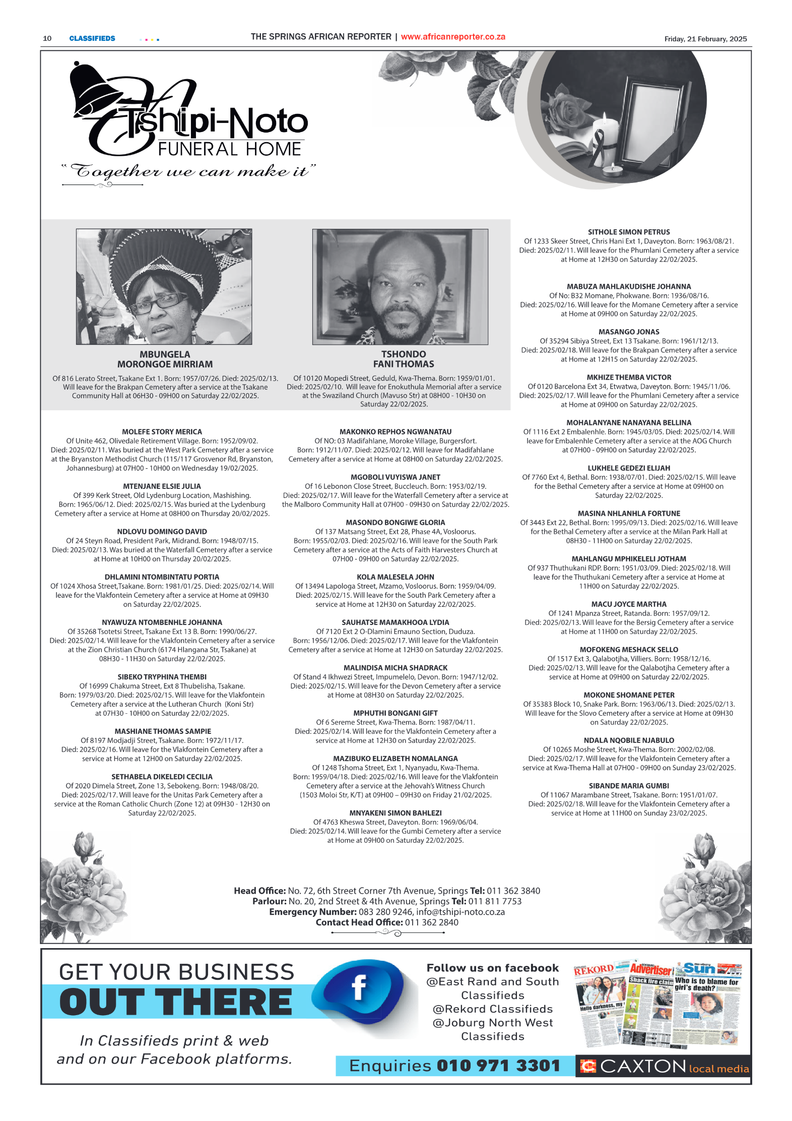 African Reporter 21 February 2025 page 10