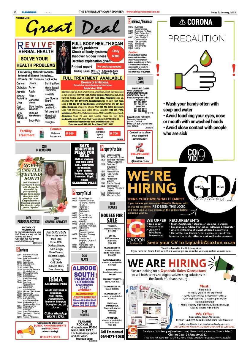 African Reporter 21 January 2022 page 10