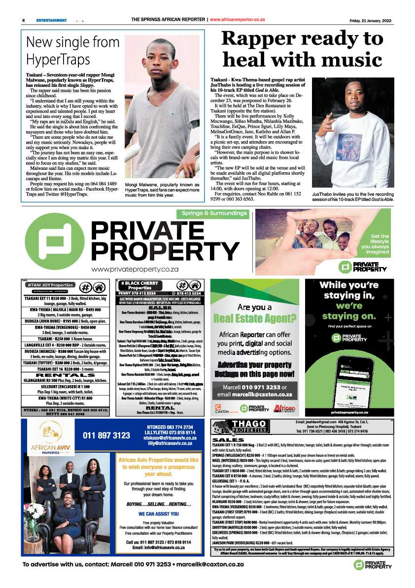 African Reporter 21 January 2022 page 8