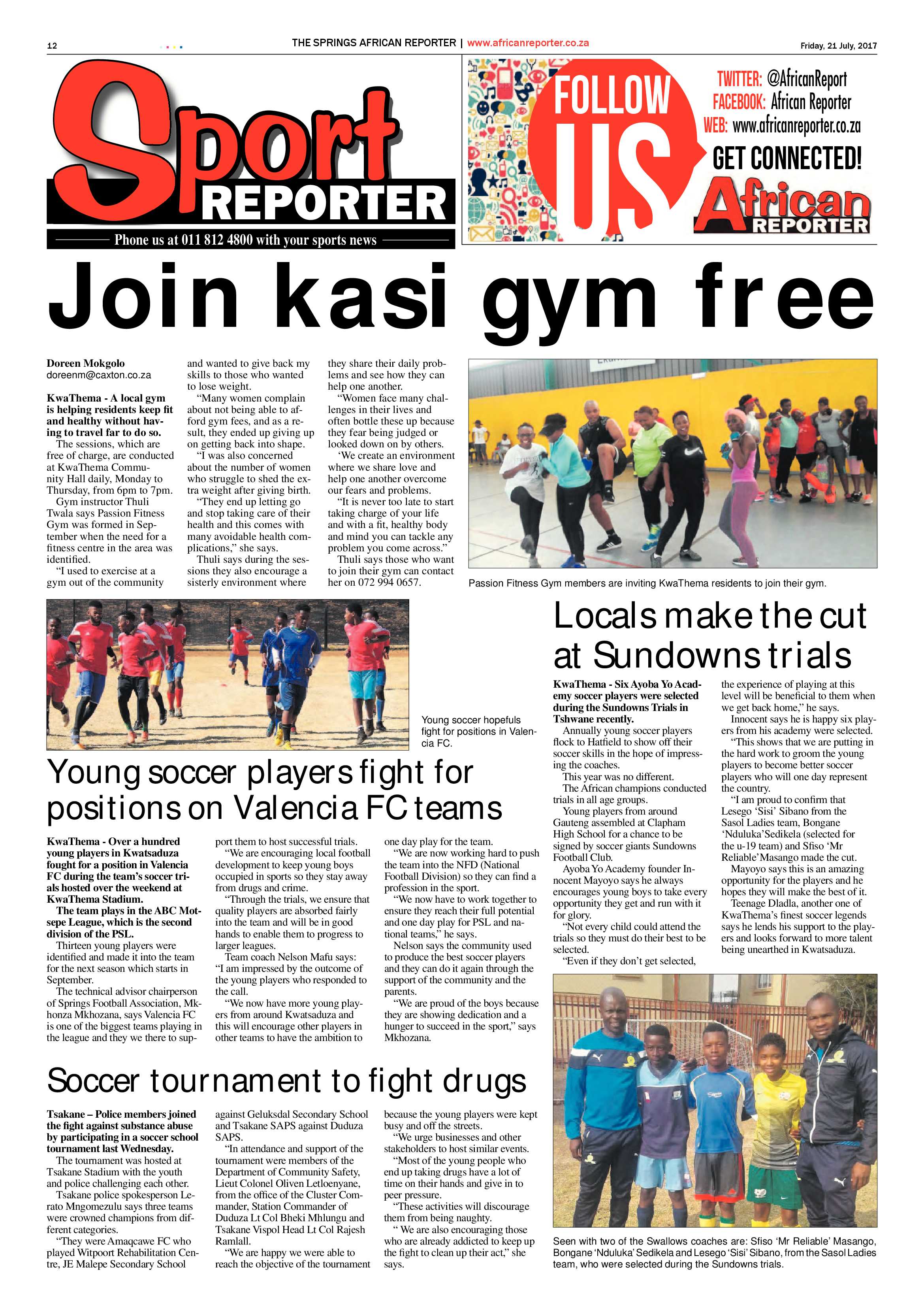 African Reporter 21 July 2017 page 12