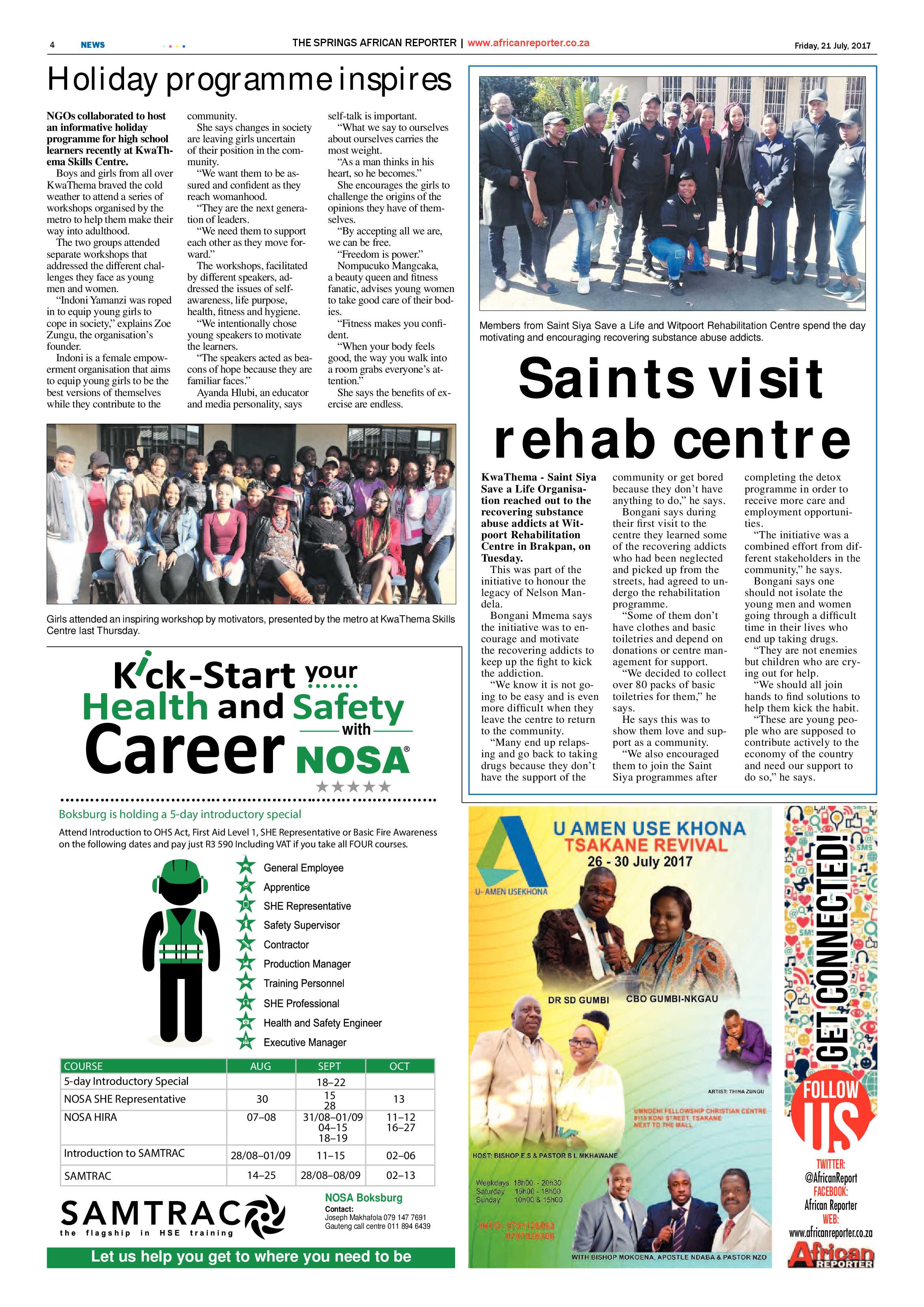 African Reporter 21 July 2017 page 4