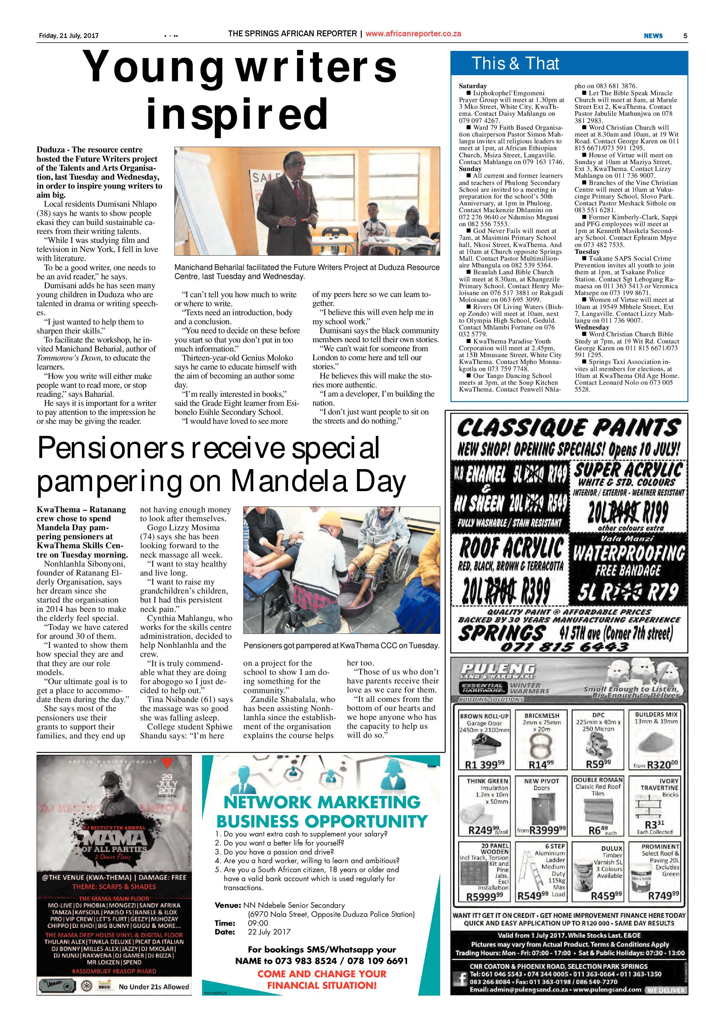 African Reporter 21 July 2017 page 5