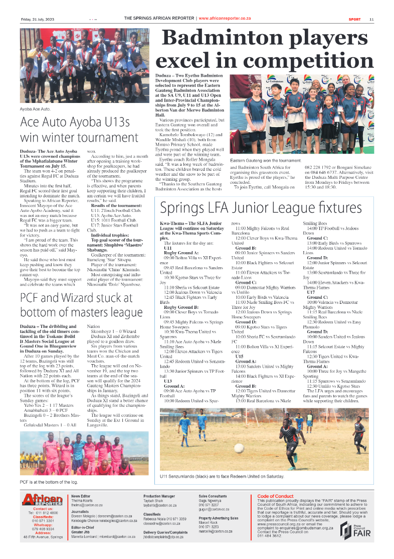 African Reporter 21 July 2023 page 11