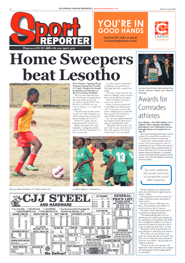 African Reporter 21 July 2023 page 12